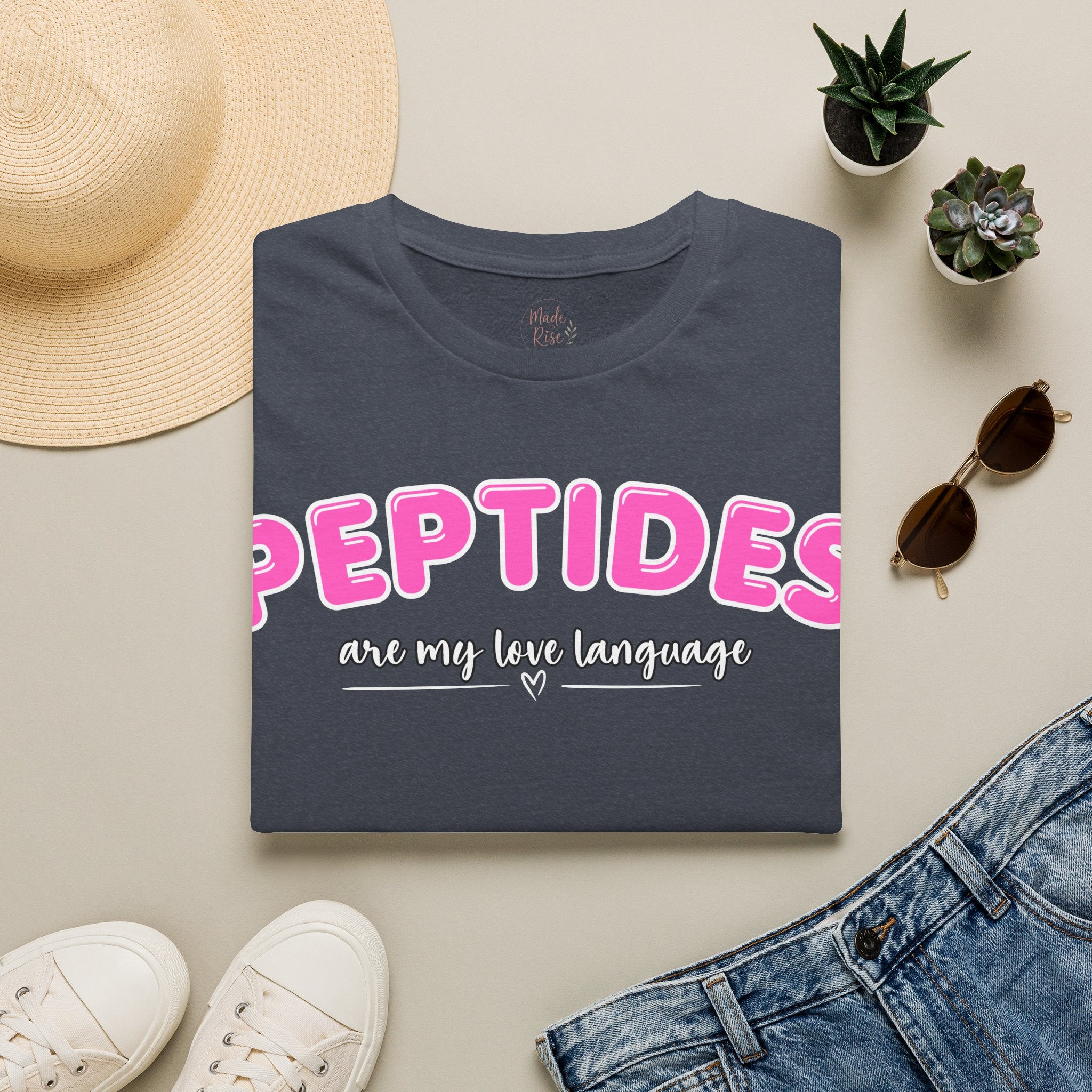 Peptides Are My Love Language T-Shirt Pink