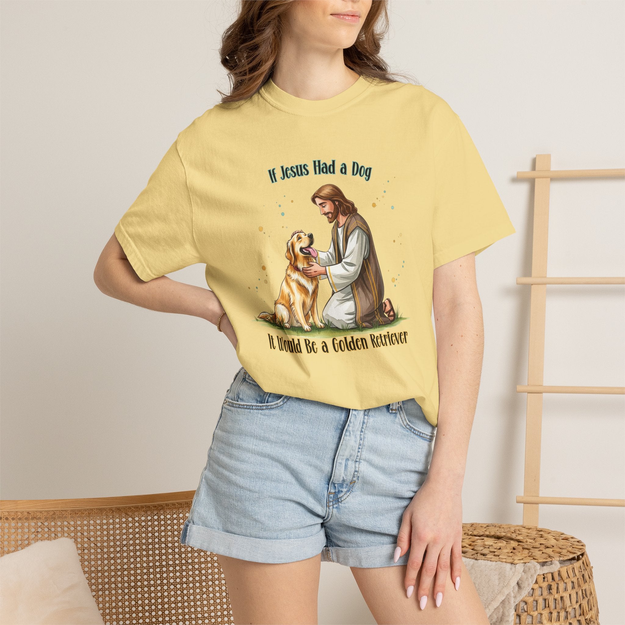If Jesus Had a Dog It Would Be a Golden Retriever Shirt, Comfort Colors Jesus and Dog T Shirt, Faith Based Dog Shirt, Dog Lover Gift
