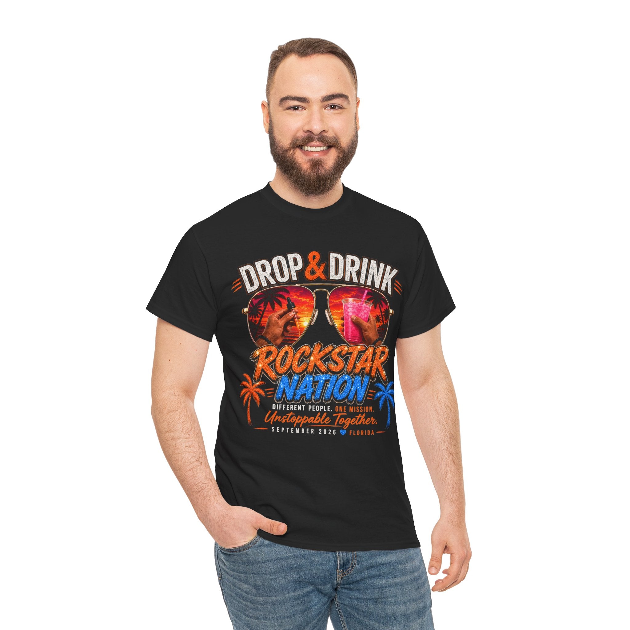 Unisex Florida Sunset Tee - "Drop & Drink" Beach Vacation T-Shirt