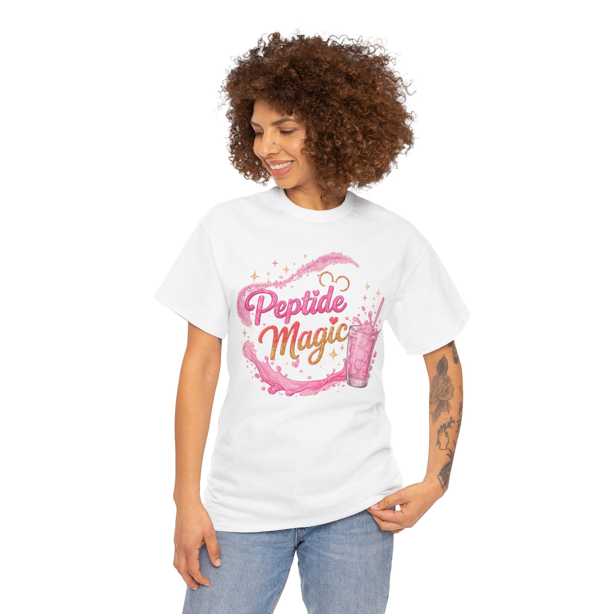 Peptide Magic Tee - Pink Milkshake Aesthetic Graphic T-Shirt