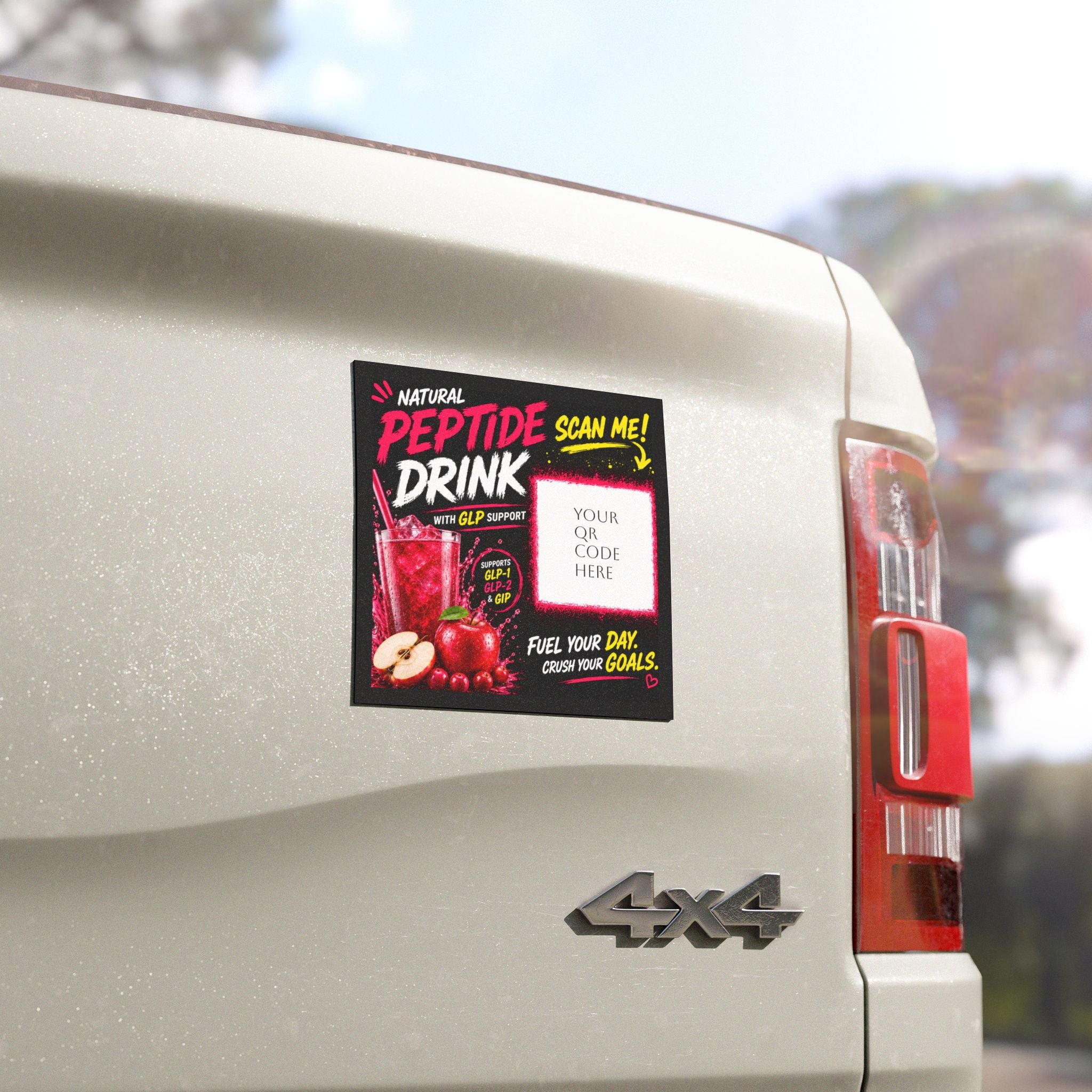Car Magnet ~ Natural Peptide Drink QR Promo- Customizable QR Code