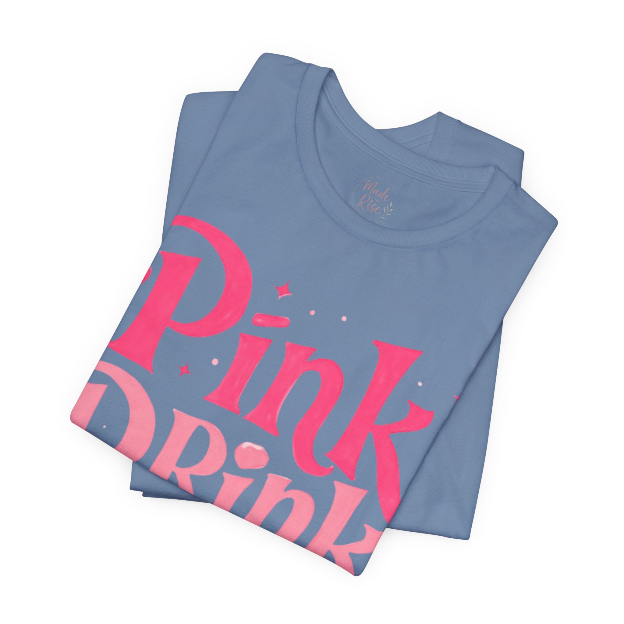Pink Drink Magic Tee — Cute Retro Script Graphic T-Shirt