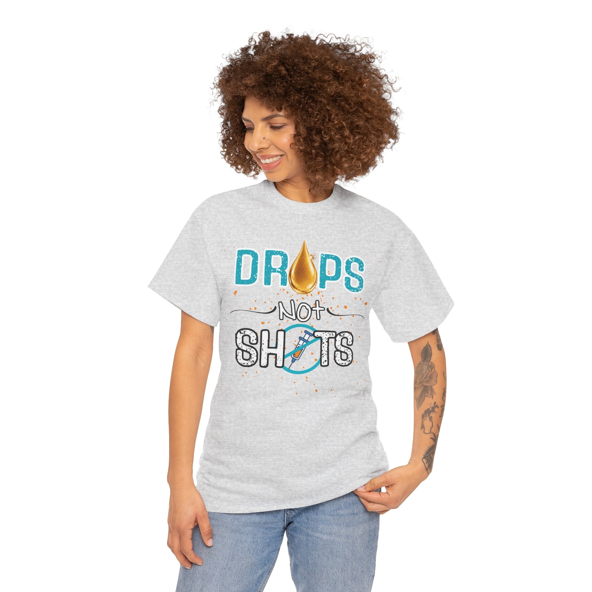 Drops not Shots Blue Graphic Tee