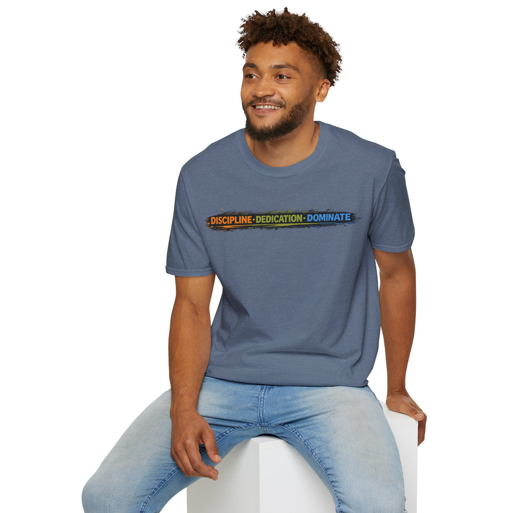 Men's Discipline • Dedication • Domination T-Shirt — Motivational Fitness Tee