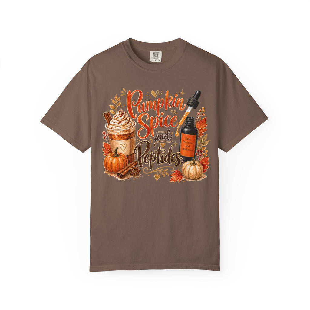 Pumpkin Spice and Peptides T-Shirt