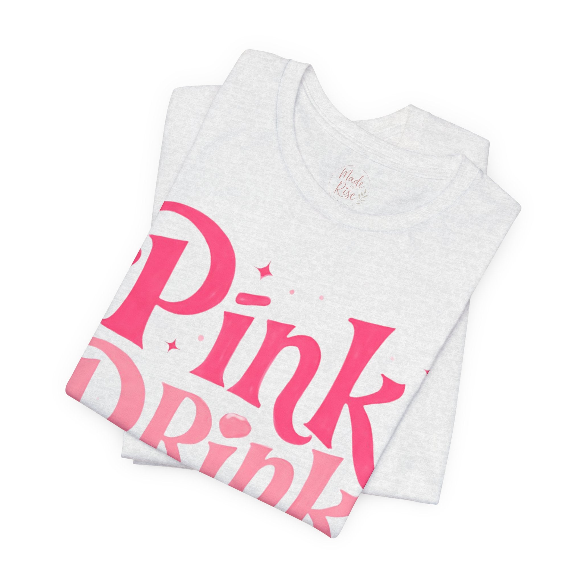 Pink Drink Magic Tee — Cute Retro Script Graphic T-Shirt