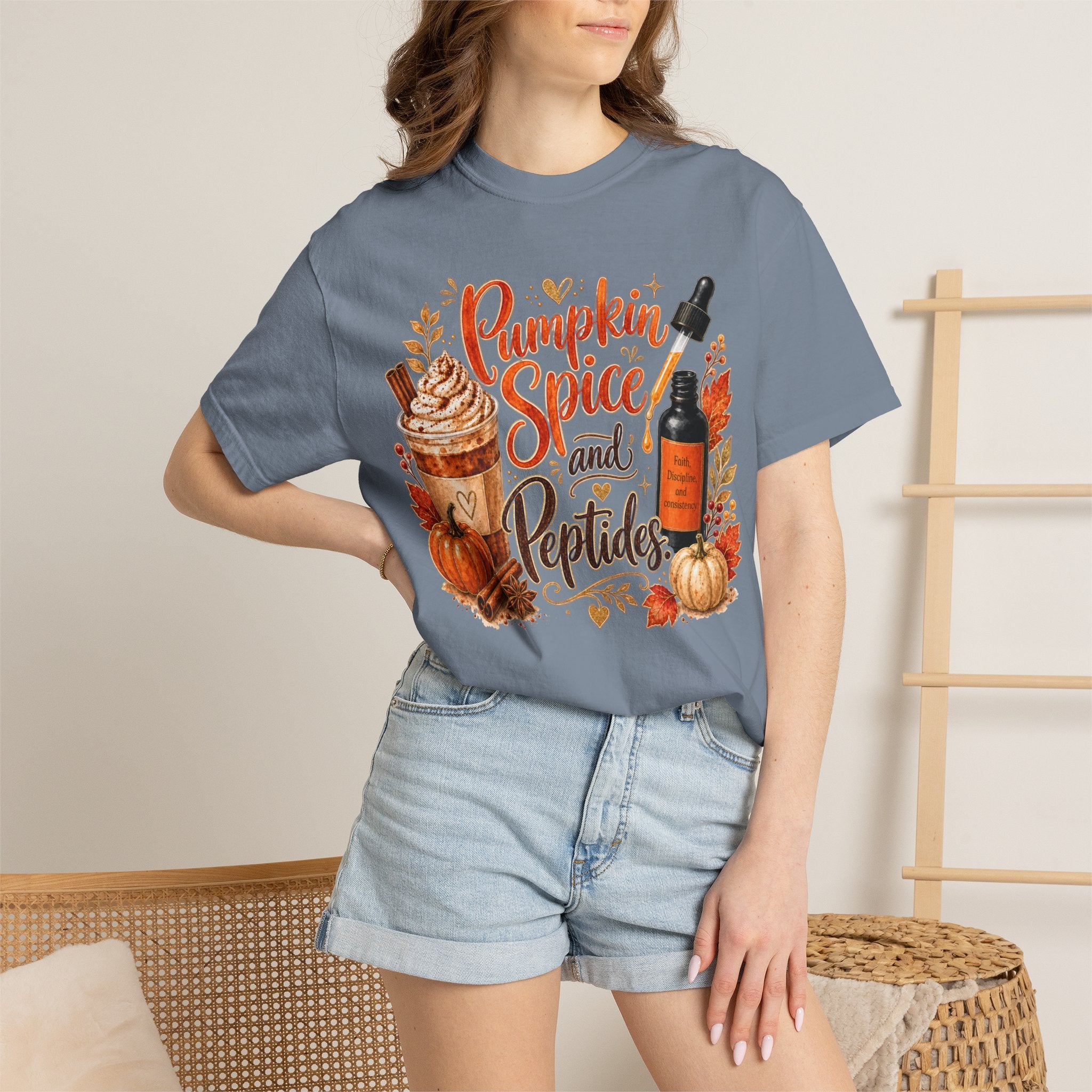 Pumpkin Spice and Peptides T-Shirt