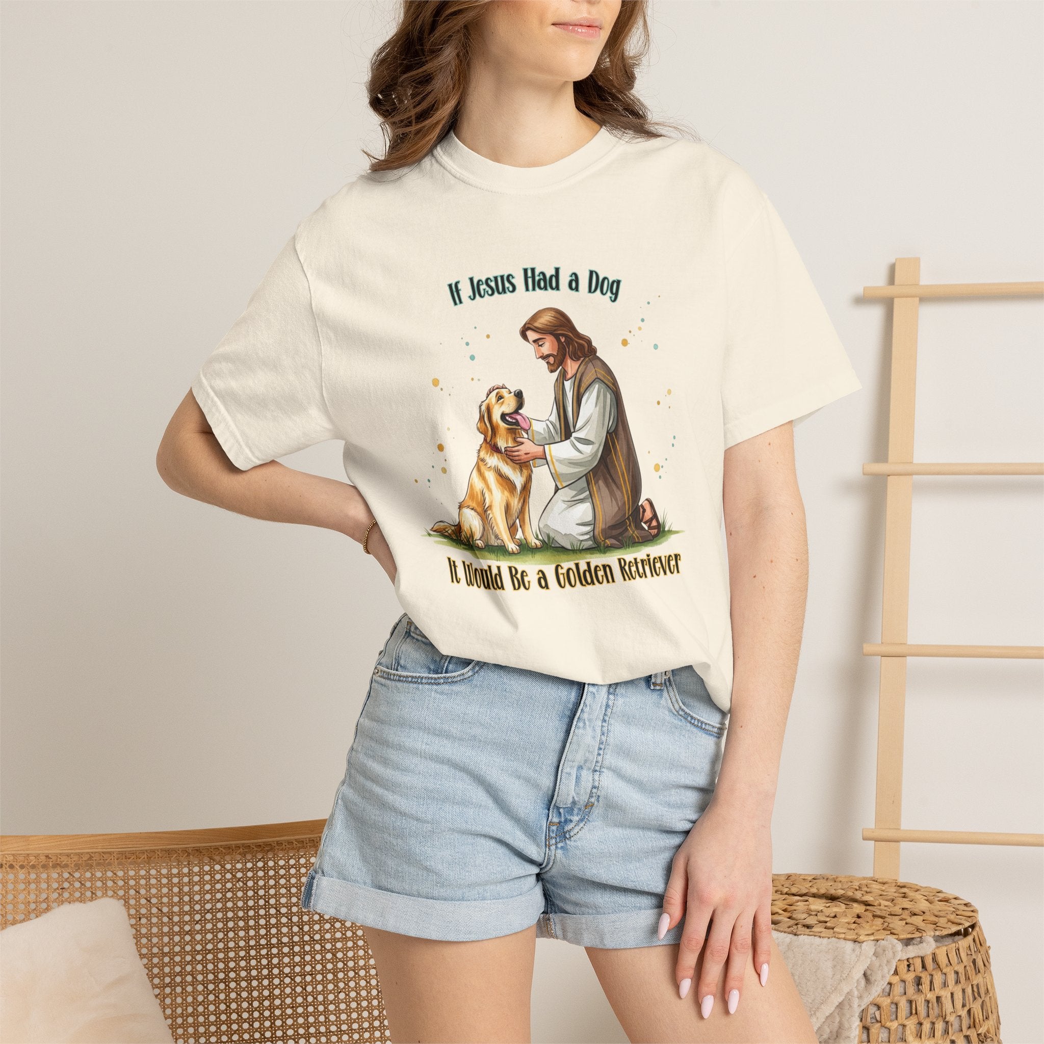 If Jesus Had a Dog It Would Be a Golden Retriever Shirt, Comfort Colors Jesus and Dog T Shirt, Faith Based Dog Shirt, Dog Lover Gift