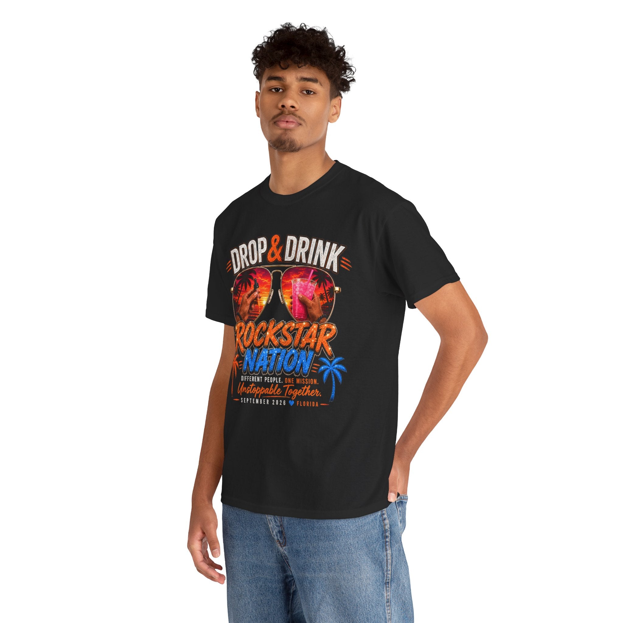 Unisex Florida Sunset Tee - "Drop & Drink" Beach Vacation T-Shirt