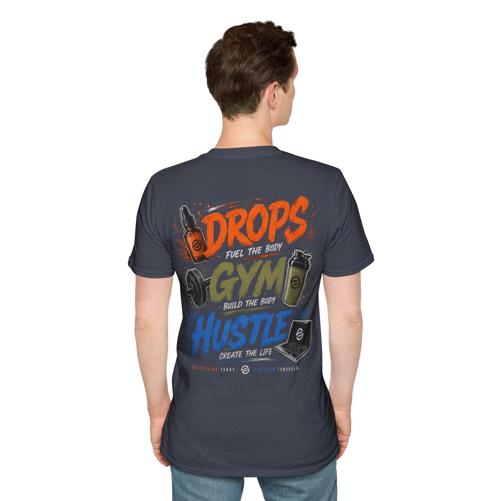 Men's Discipline • Dedication • Domination T-Shirt — Motivational Fitness Tee