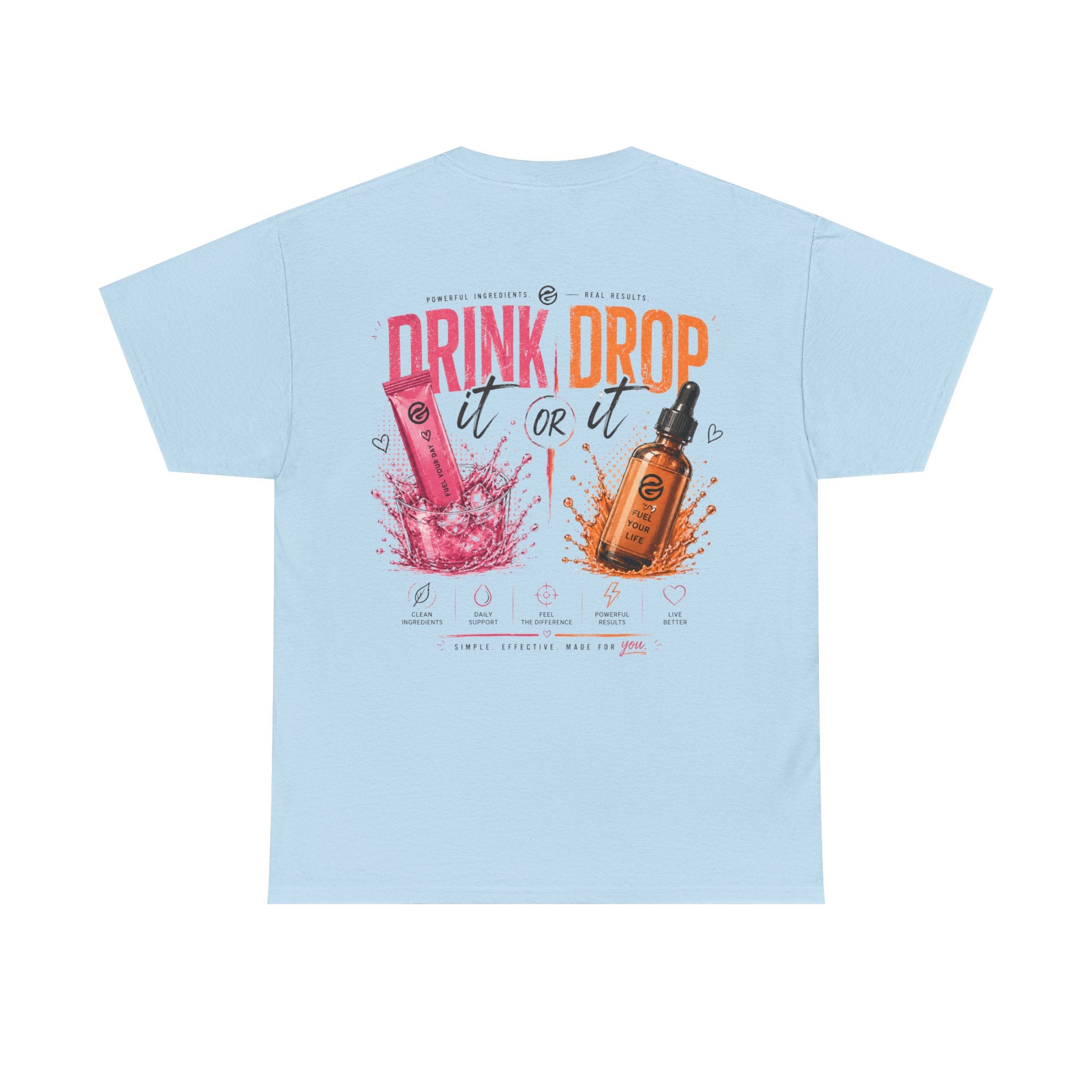Drink Drop It or Lit Tee — Retro Cocktail Party Graphic T-Shirt