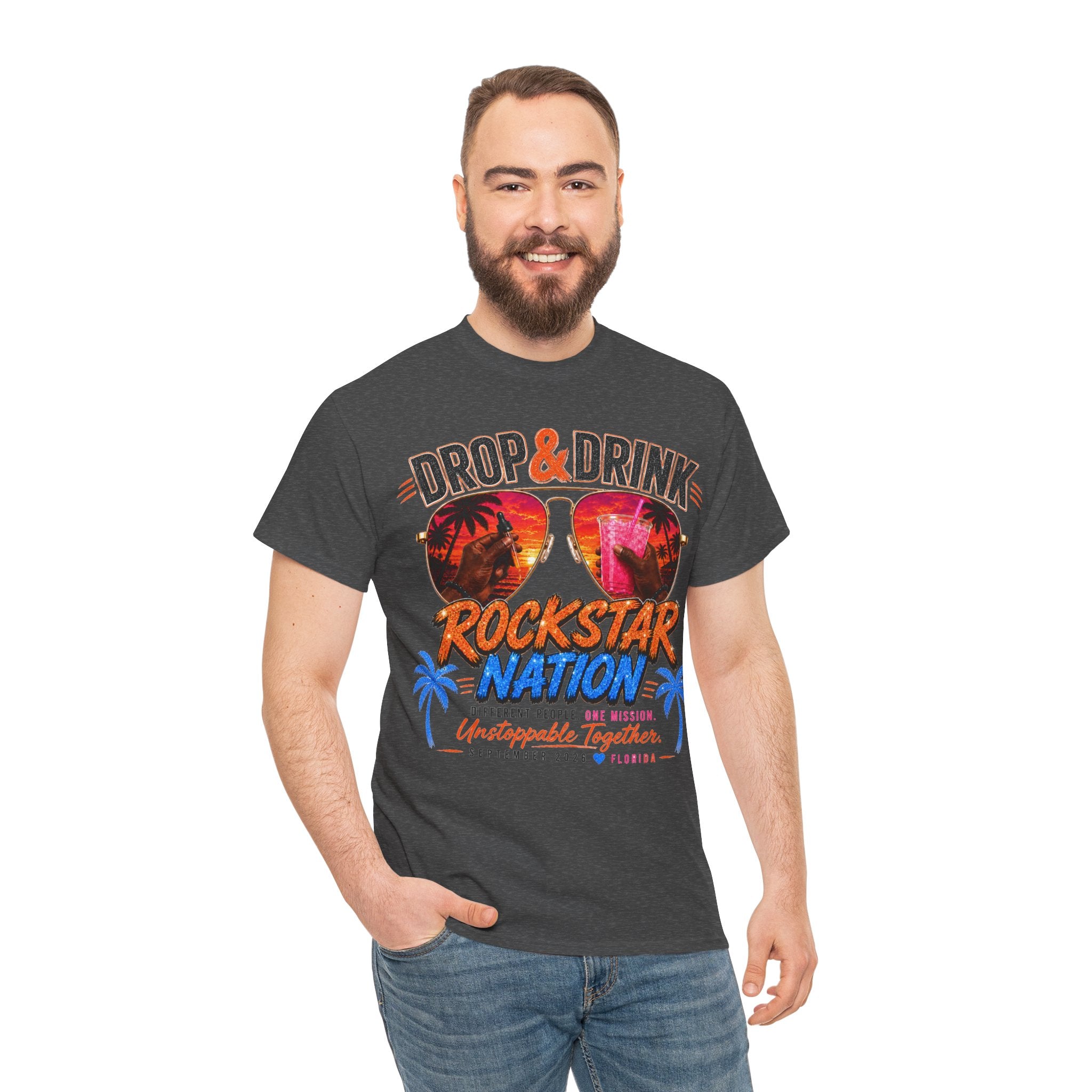 Dark Complexion (Men) Team Black Rockstar Nation Shirt