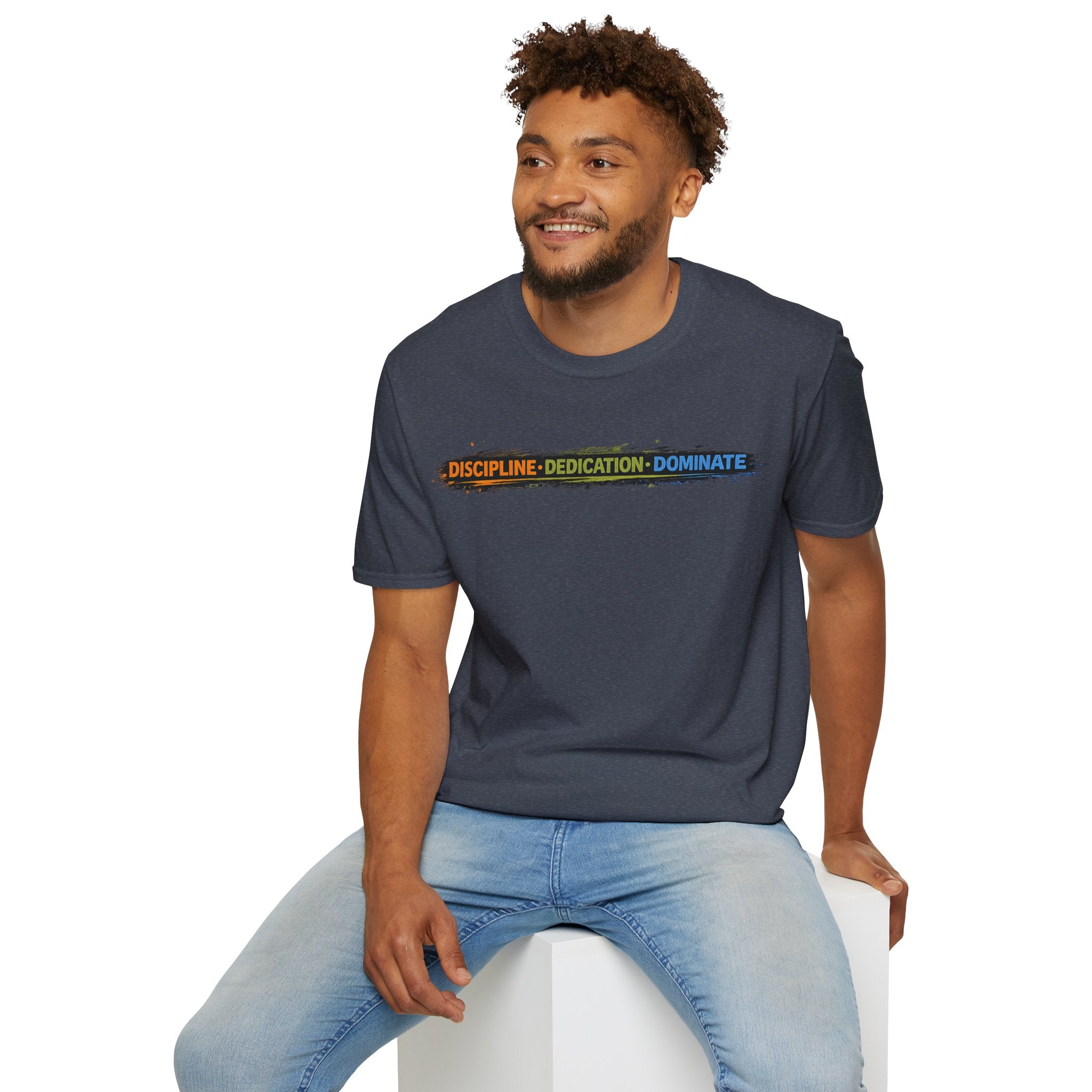 Men's Discipline • Dedication • Domination T-Shirt — Motivational Fitness Tee