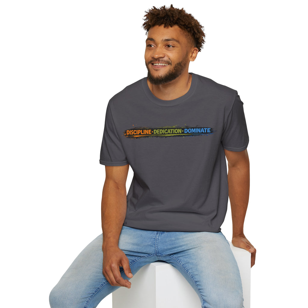 Men's Discipline • Dedication • Domination T-Shirt — Motivational Fitness Tee