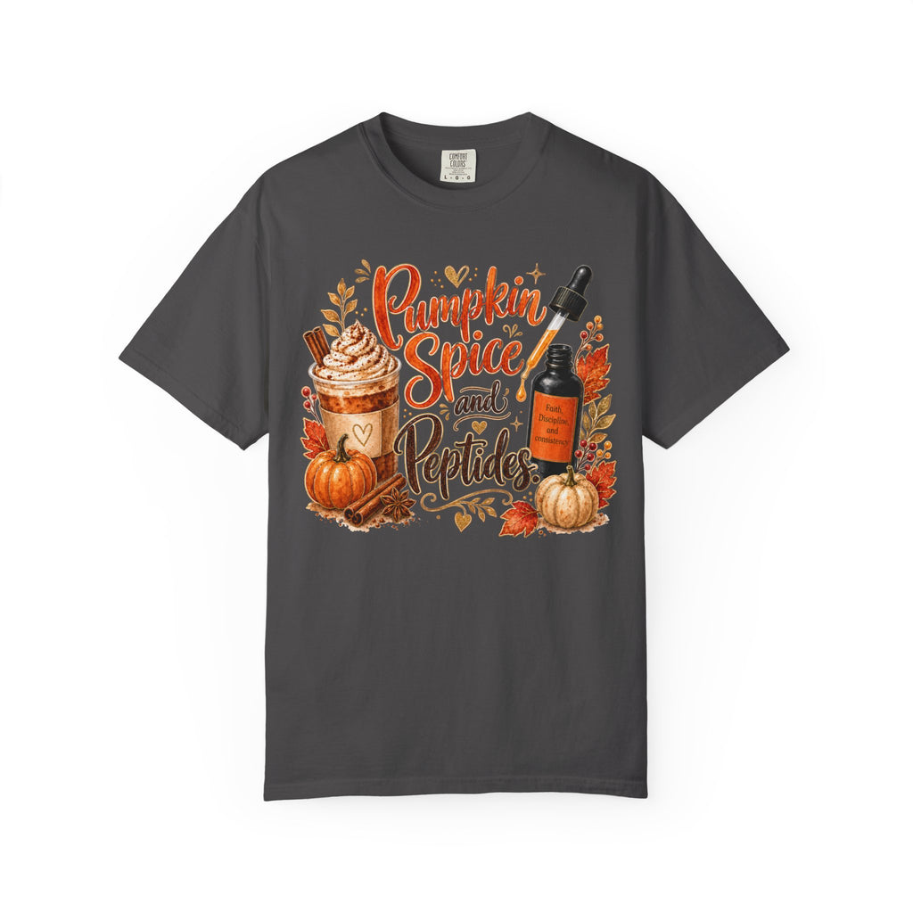 Pumpkin Spice and Peptides T-Shirt