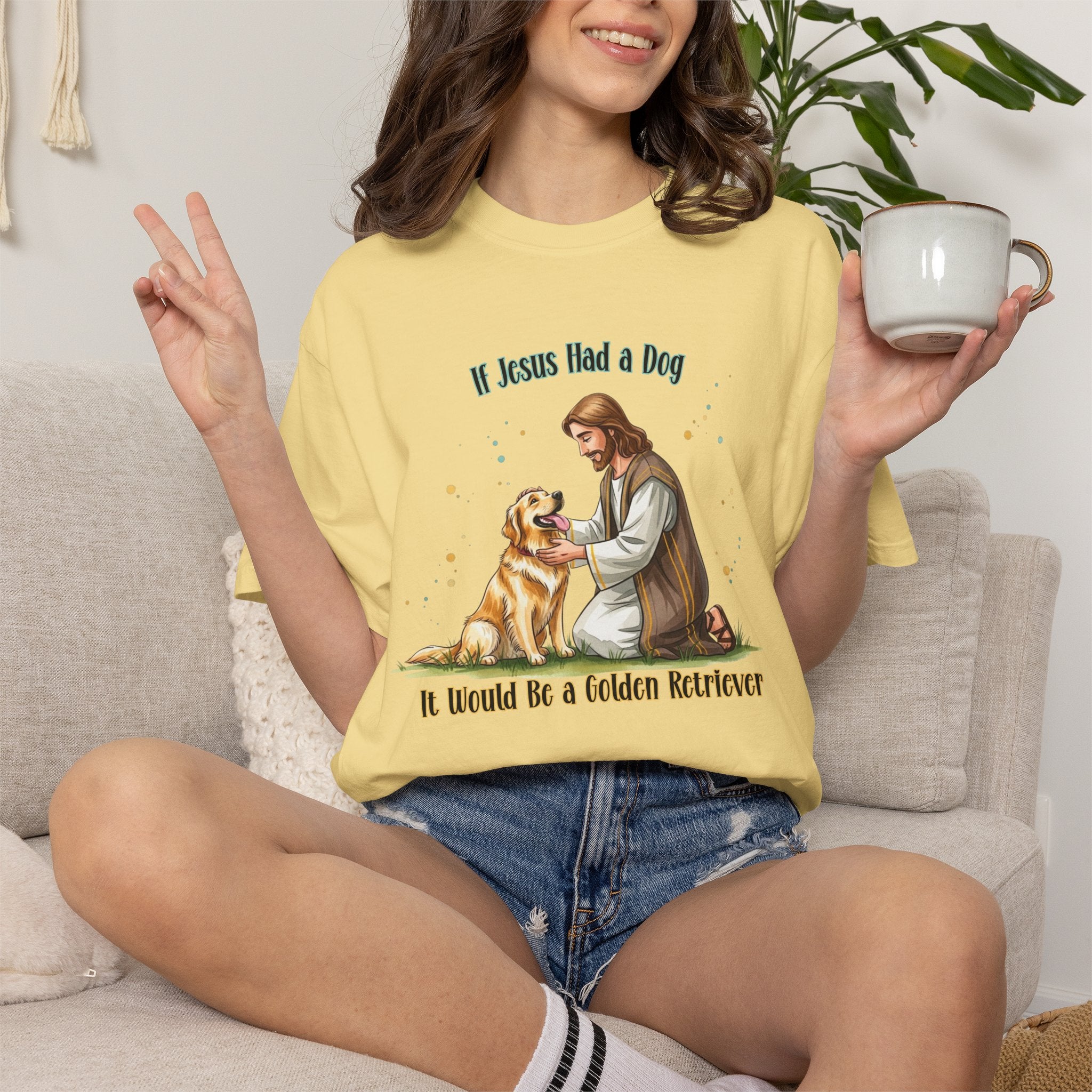 If Jesus Had a Dog It Would Be a Golden Retriever Shirt, Comfort Colors Jesus and Dog T Shirt, Faith Based Dog Shirt, Dog Lover Gift