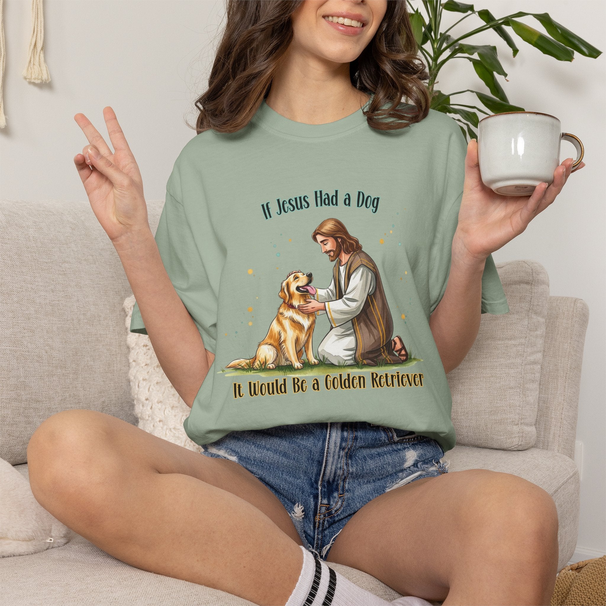 If Jesus Had a Dog It Would Be a Golden Retriever Shirt, Comfort Colors Jesus and Dog T Shirt, Faith Based Dog Shirt, Dog Lover Gift