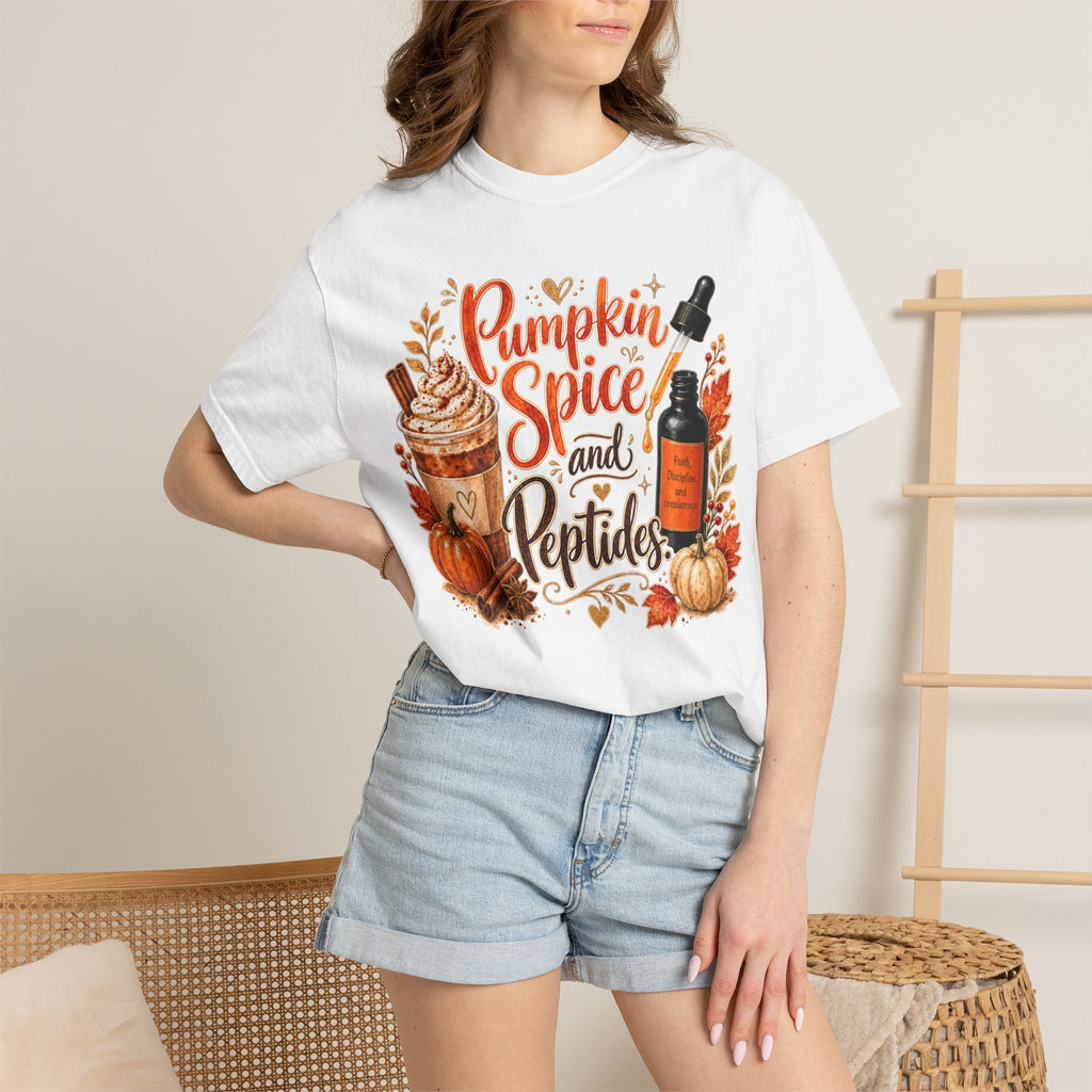 Pumpkin Spice and Peptides T-Shirt