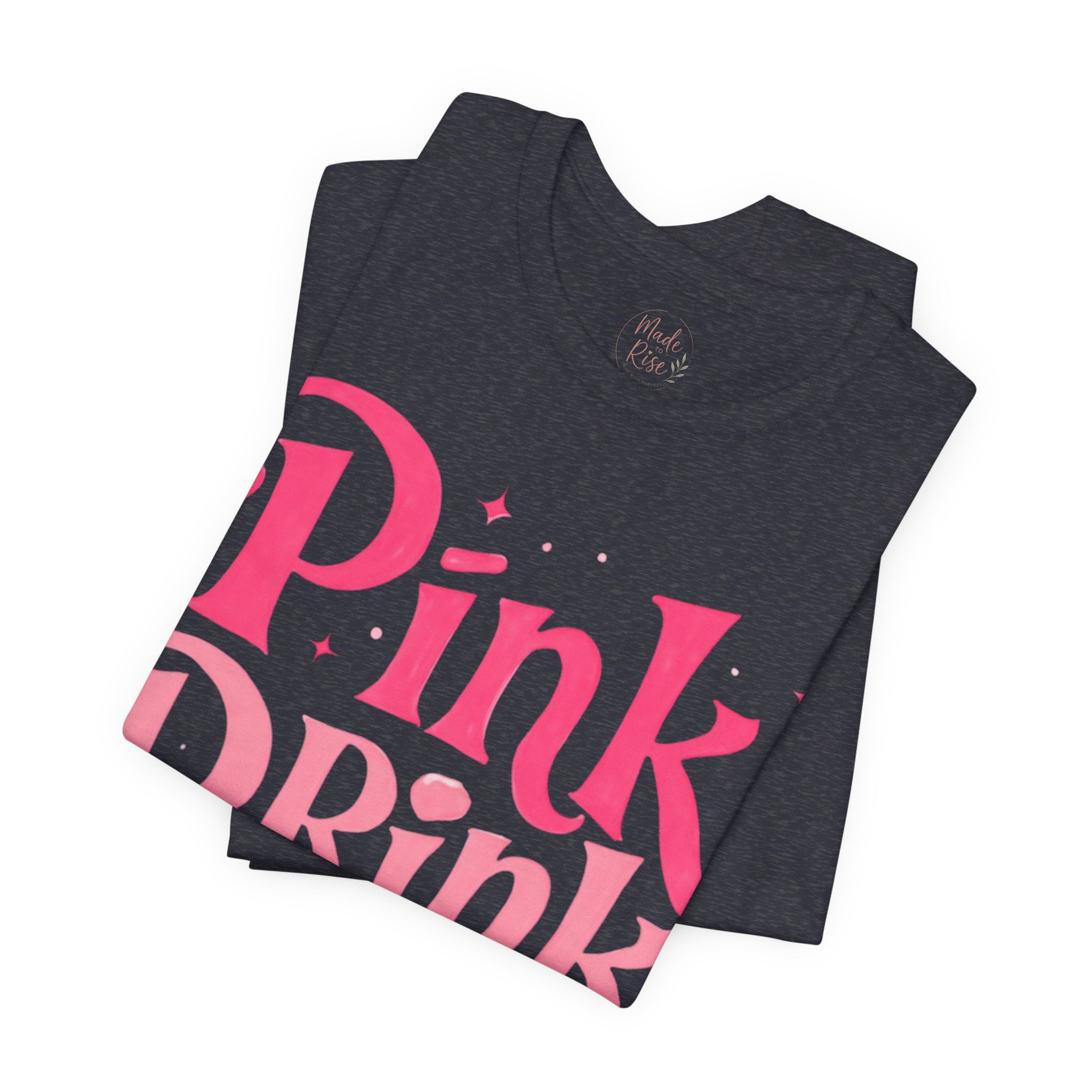 Pink Drink Magic Tee — Cute Retro Script Graphic T-Shirt