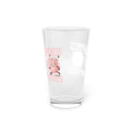 Pint Glass — "Happiness Is a Cup of Peptides" Cute Pink Kawaii Beer Glass, 16oz