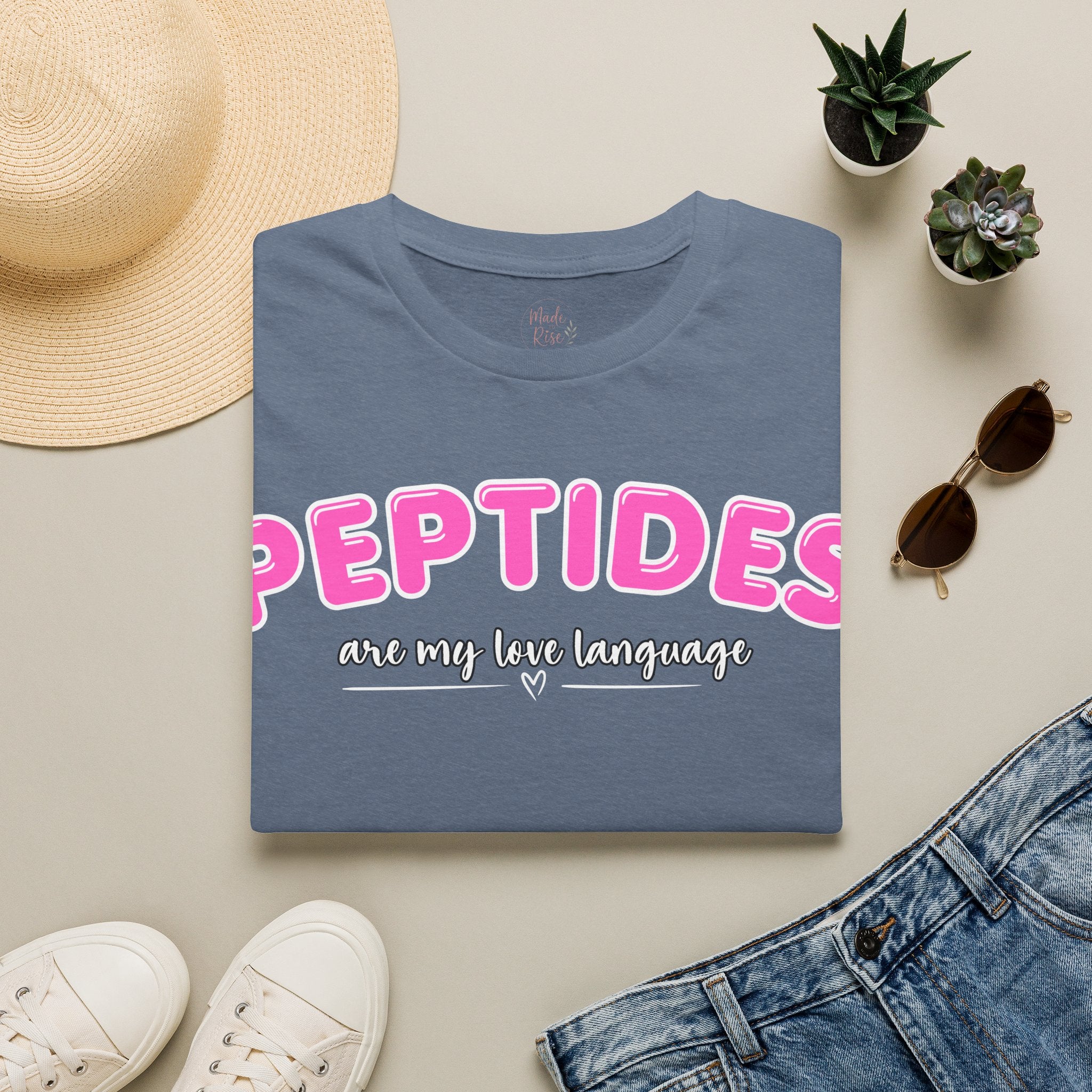 Peptides Are My Love Language T-Shirt Pink