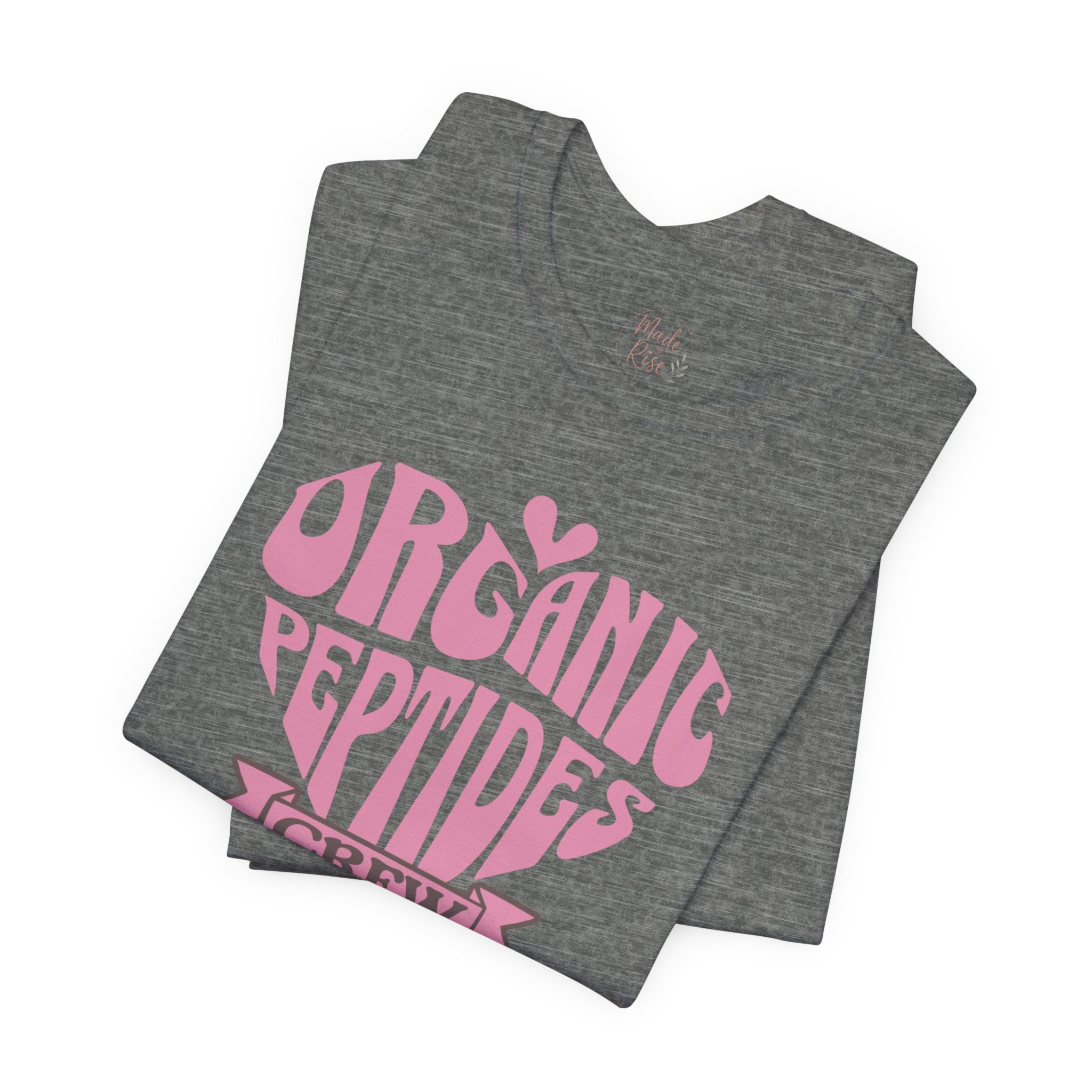 Organic Peptides Tee — Cute Retro Script Graphic T-Shirt