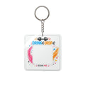 Custom QR Code Square Keychain — Personalized Business Link, Dumbbell Small Acrylic Keyring
