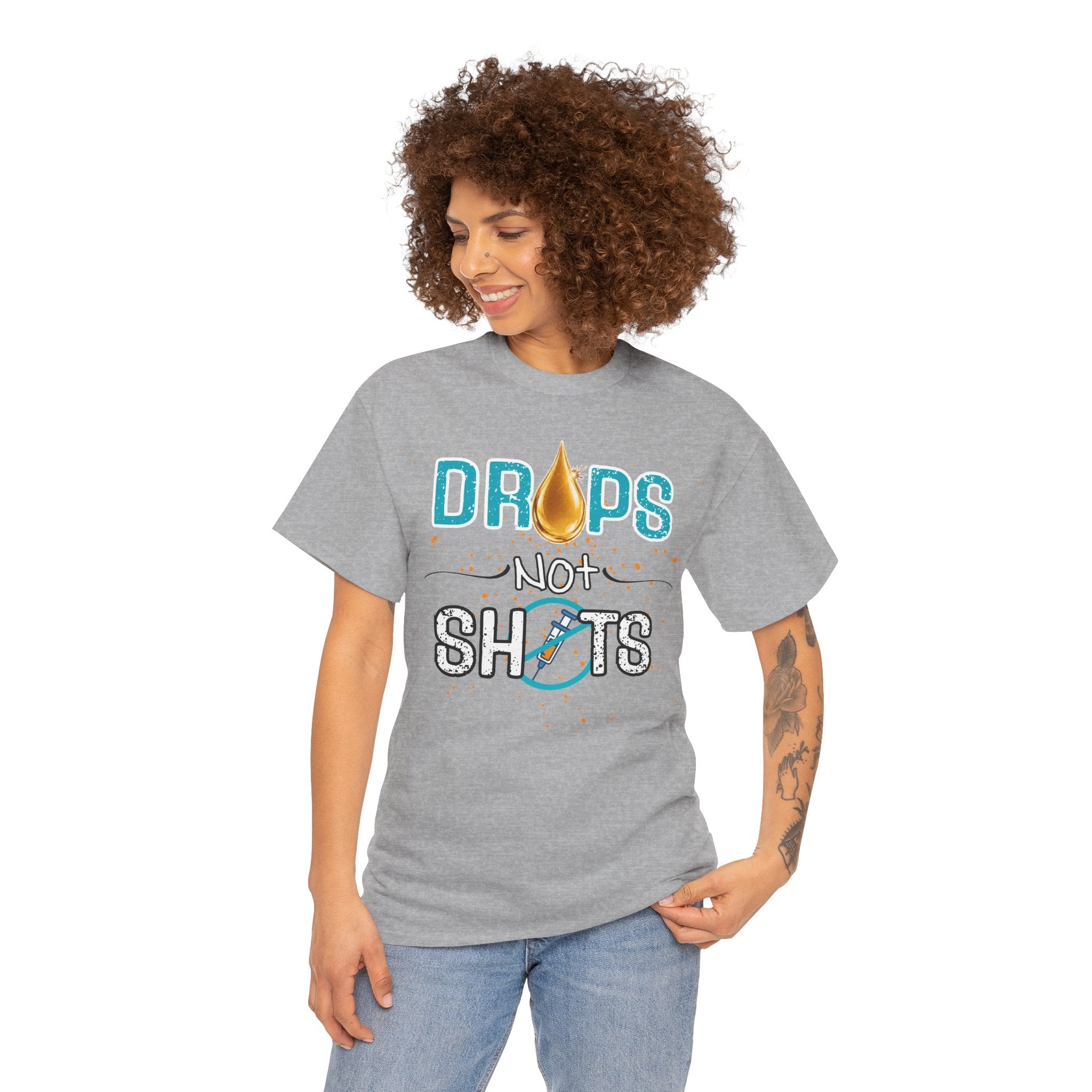 Drops not Shots Blue Graphic Tee