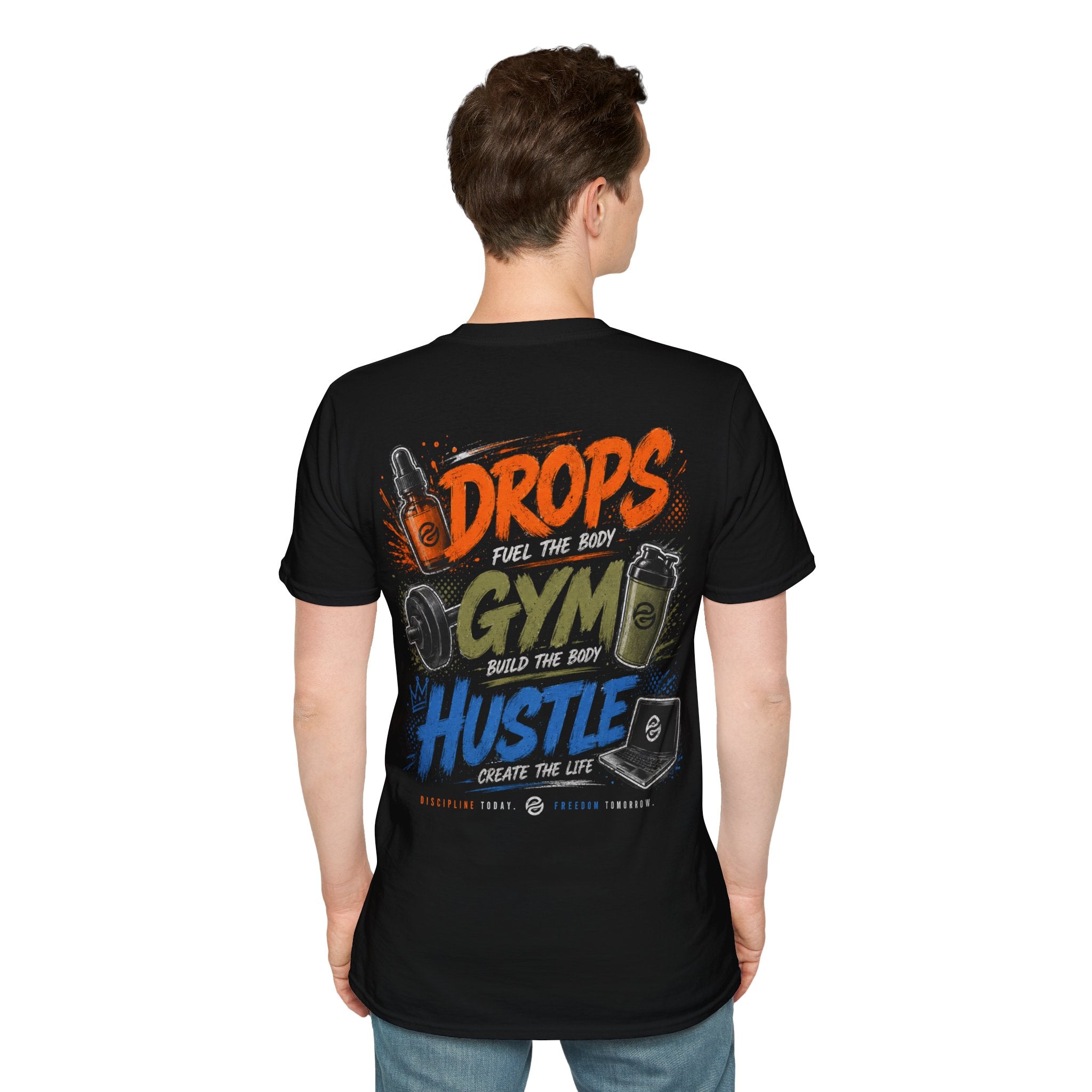 Men's Discipline • Dedication • Domination T-Shirt — Motivational Fitness Tee