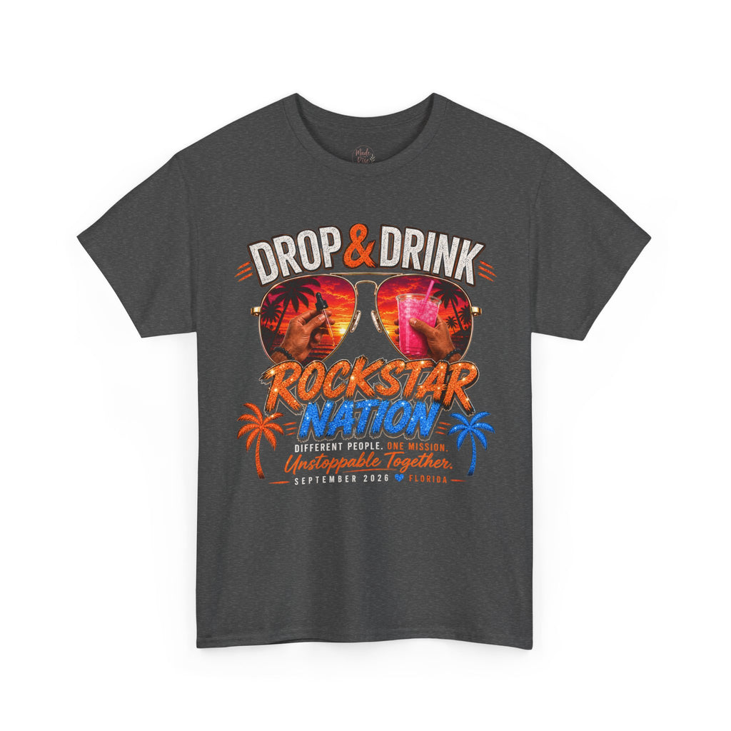 Unisex Florida Sunset Tee - "Drop & Drink" Beach Vacation T-Shirt