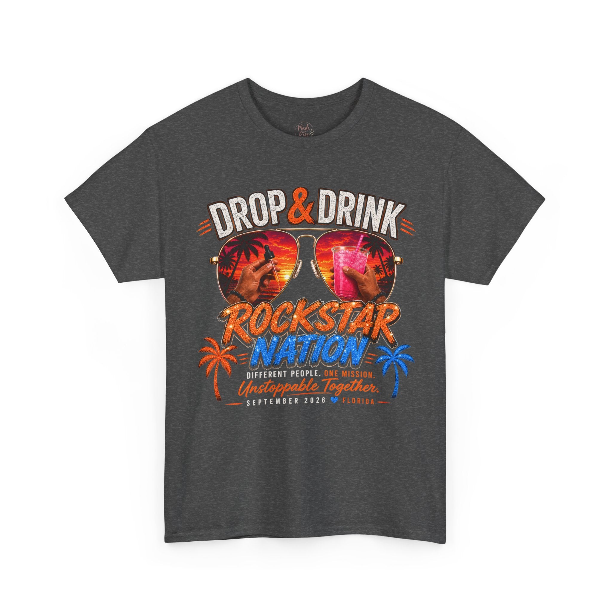 Unisex Florida Sunset Tee - "Drop & Drink" Beach Vacation T-Shirt
