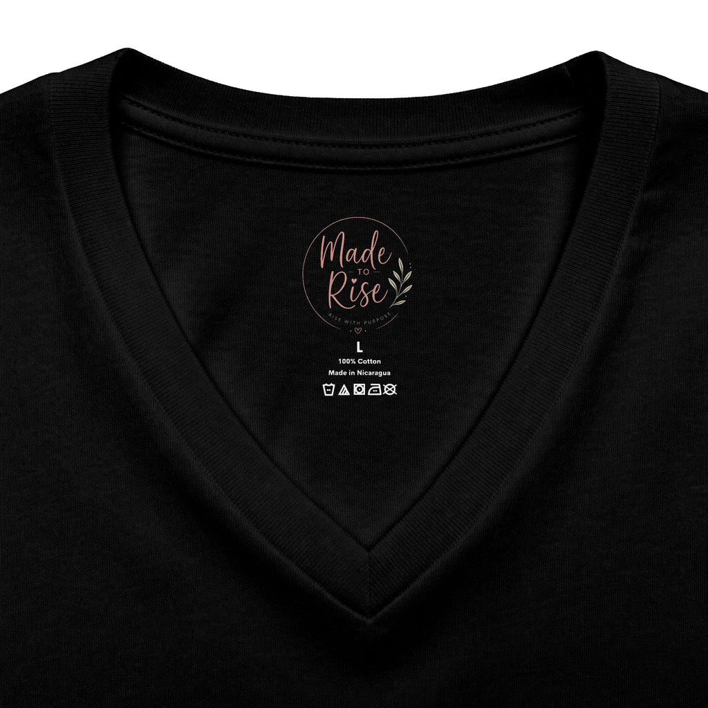 Pumpkin Spice and Peptides V-Neck Tee — Fall Skincare & Coffee Lover Shirt