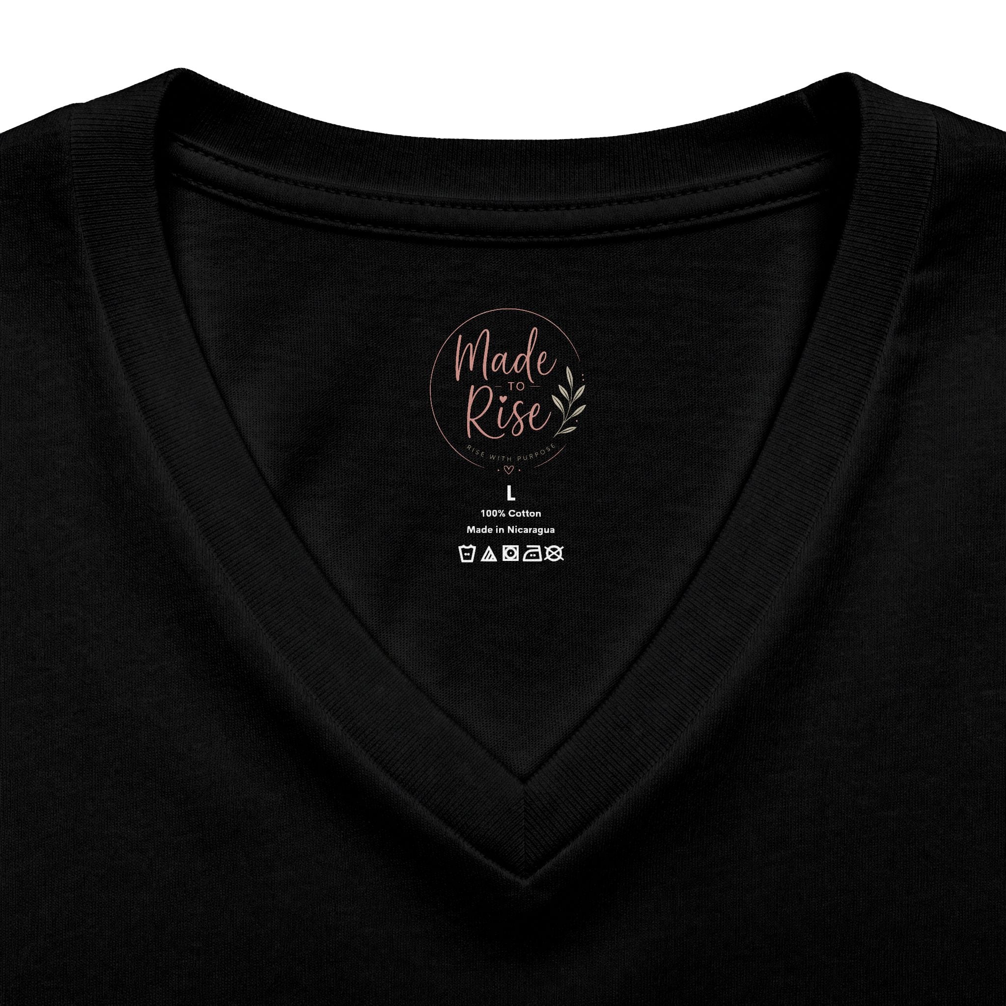 Pumpkin Spice and Peptides V-Neck Tee — Fall Skincare & Coffee Lover Shirt
