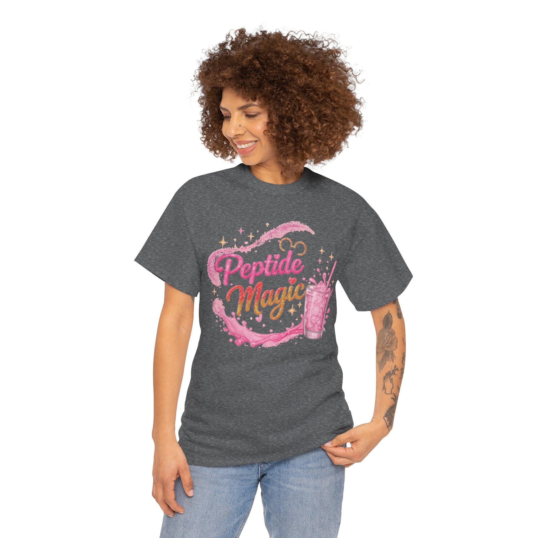 Peptide Magic Tee - Pink Milkshake Aesthetic Graphic T-Shirt
