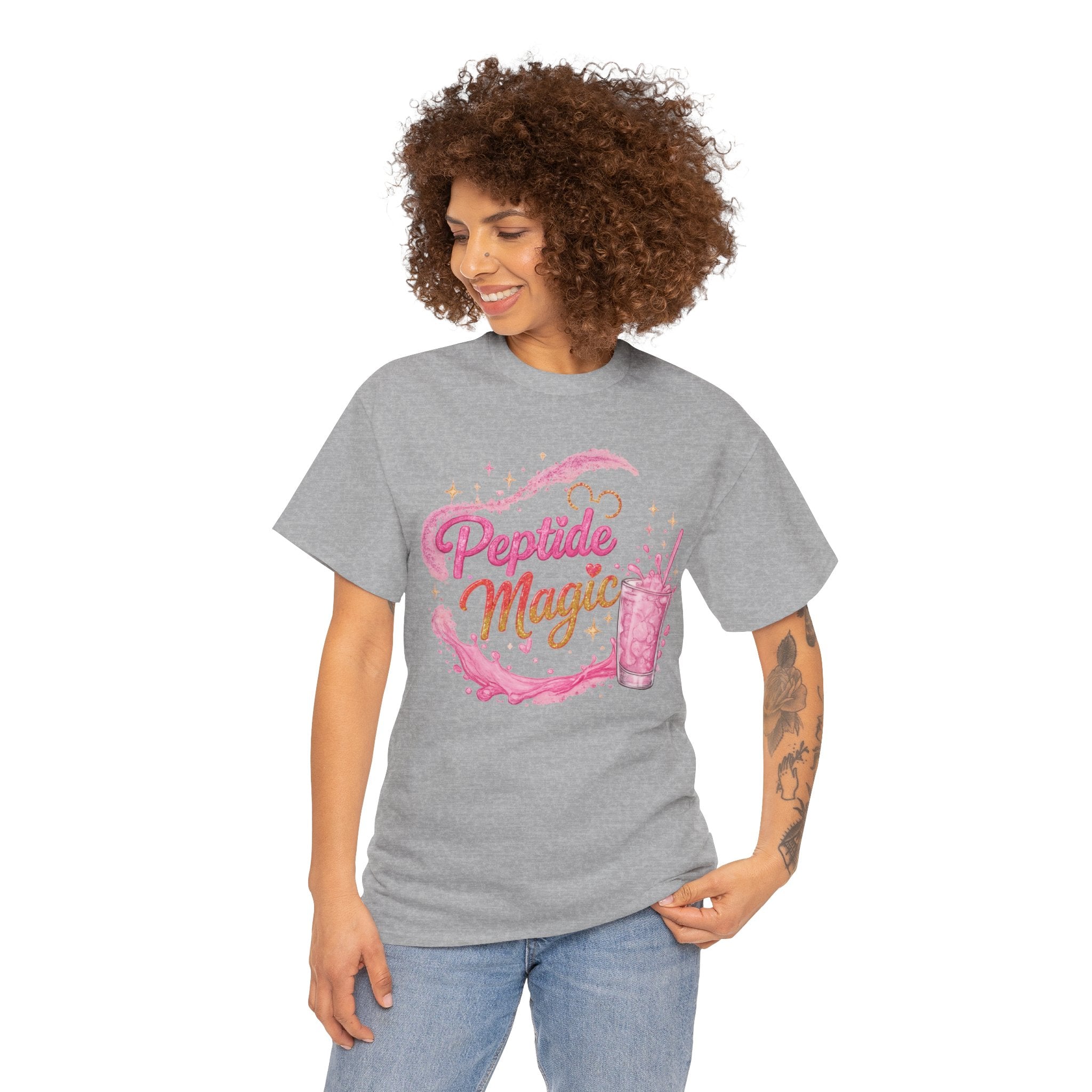 Peptide Magic Tee - Pink Milkshake Aesthetic Graphic T-Shirt
