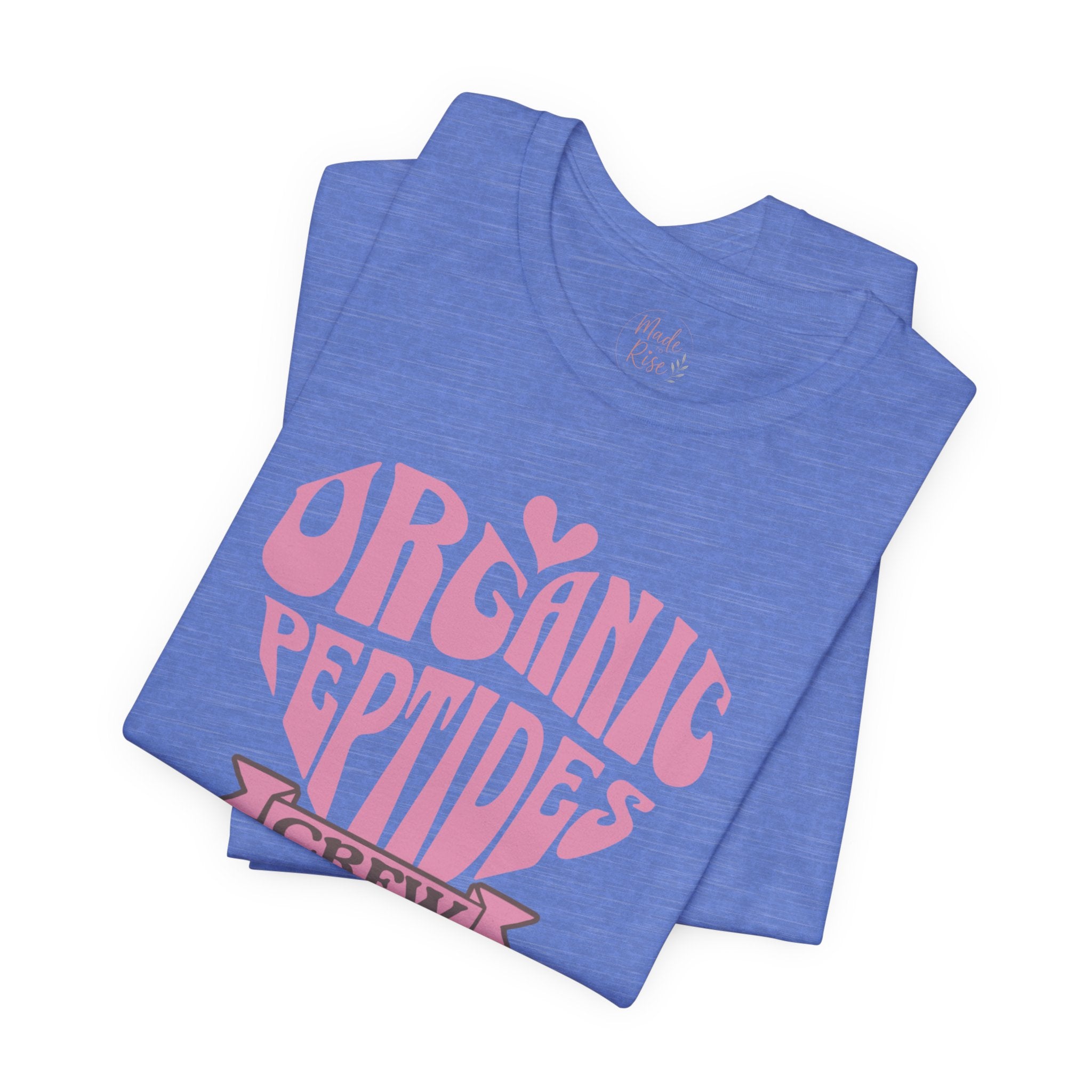 Organic Peptides Tee — Cute Retro Script Graphic T-Shirt