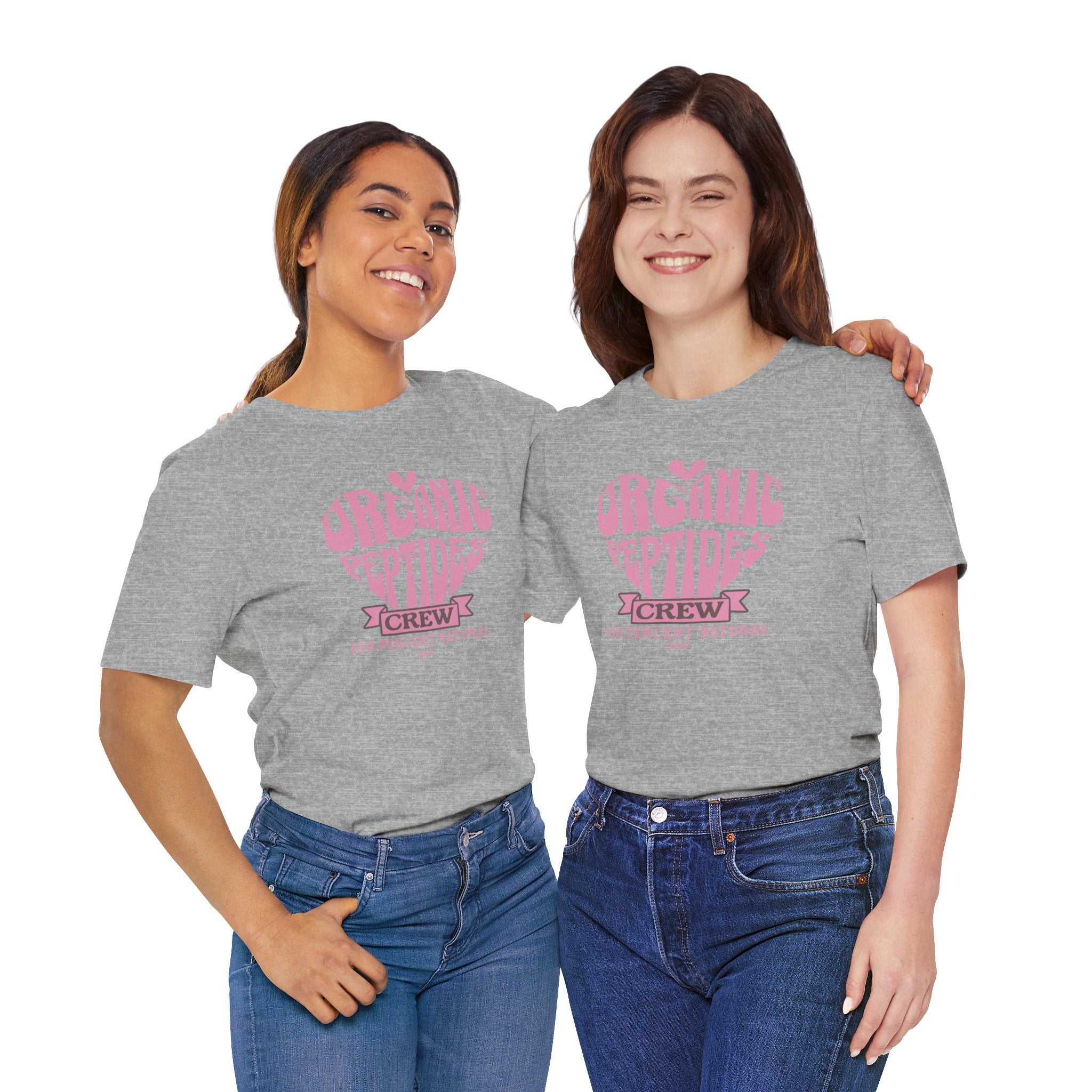 Organic Peptides Tee — Cute Retro Script Graphic T-Shirt