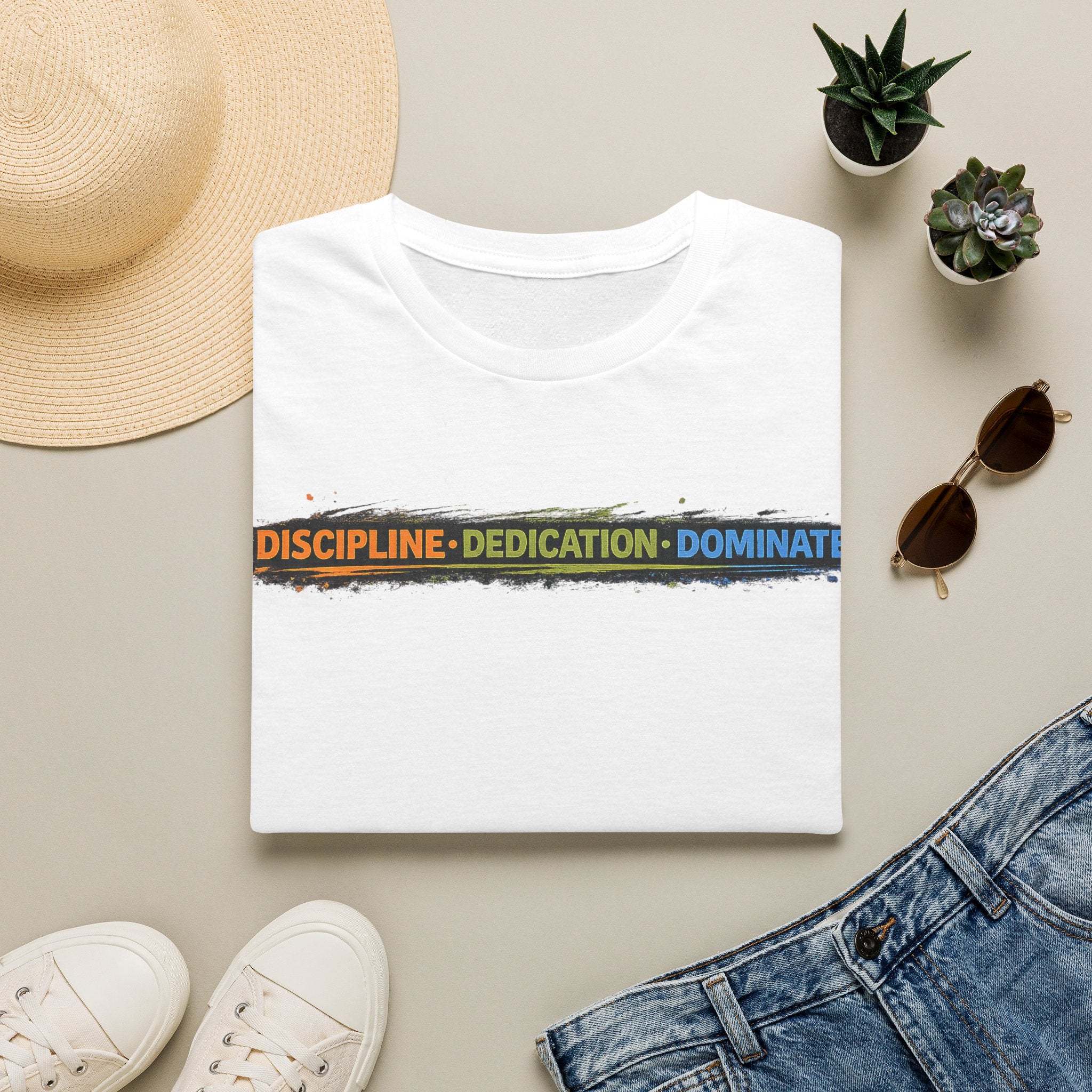 Men's Discipline • Dedication • Domination T-Shirt — Motivational Fitness Tee