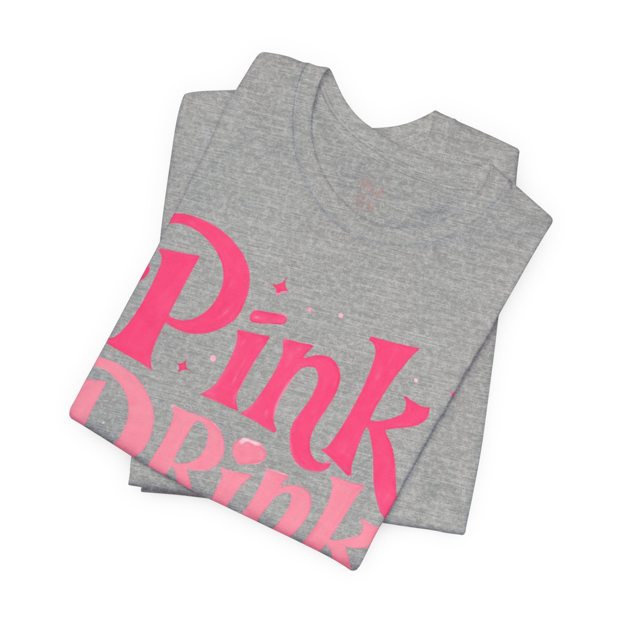 Pink Drink Magic Tee — Cute Retro Script Graphic T-Shirt