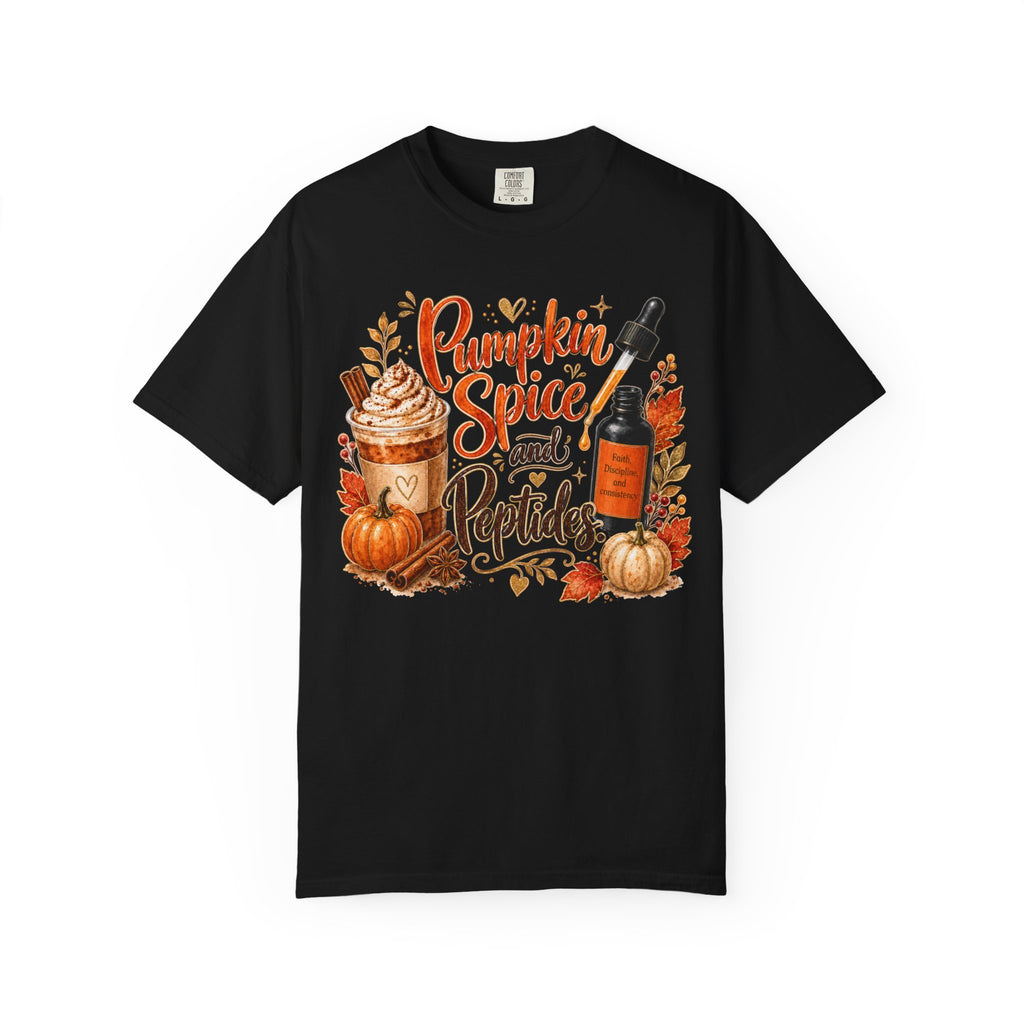 Pumpkin Spice and Peptides T-Shirt