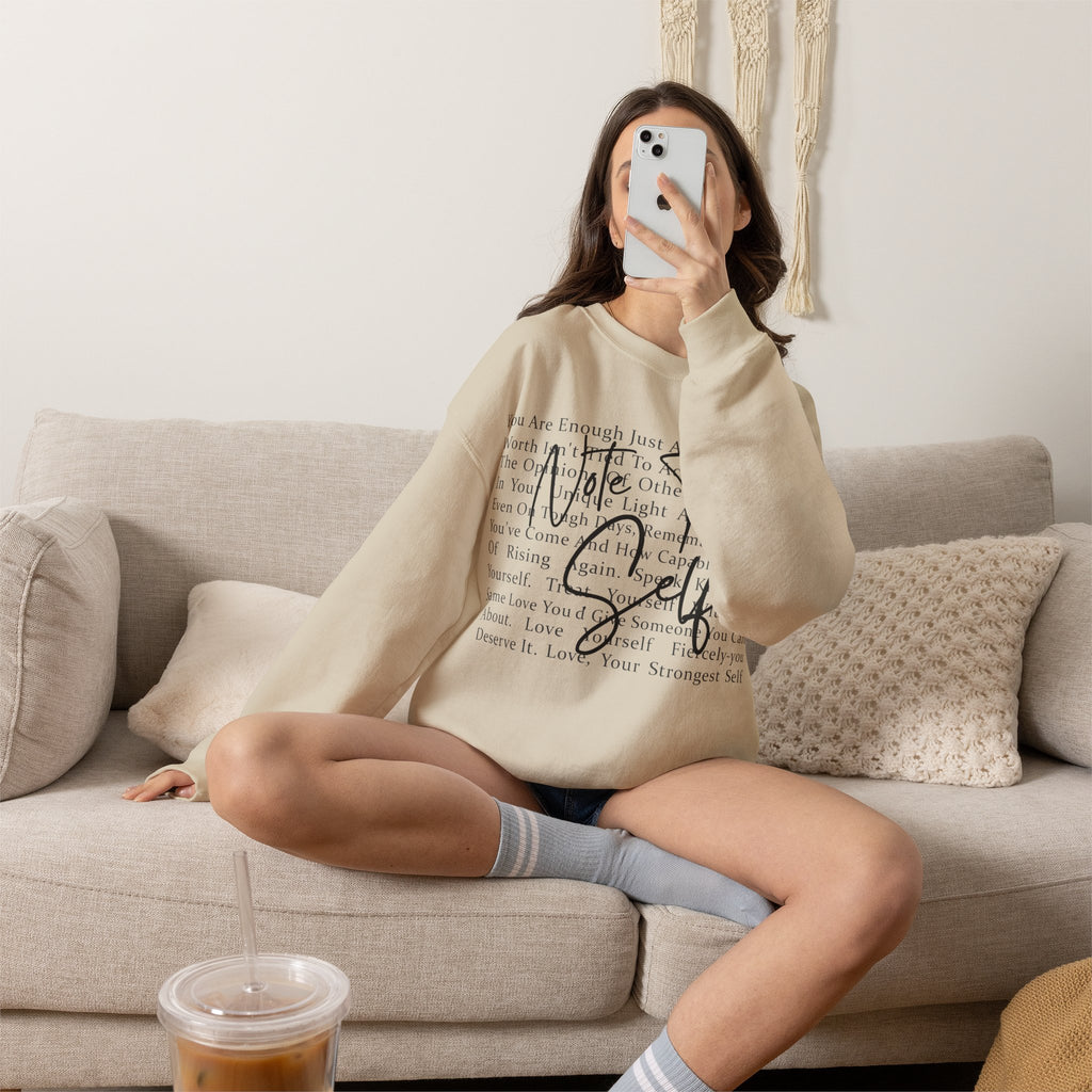 You Are Enough Crewneck Sweatshirt – Inspirational Self-Love Pullover