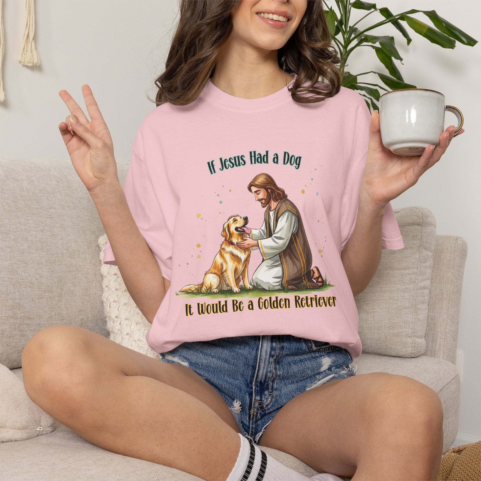 If Jesus Had a Dog It Would Be a Golden Retriever Shirt, Comfort Colors Jesus and Dog T Shirt, Faith Based Dog Shirt, Dog Lover Gift