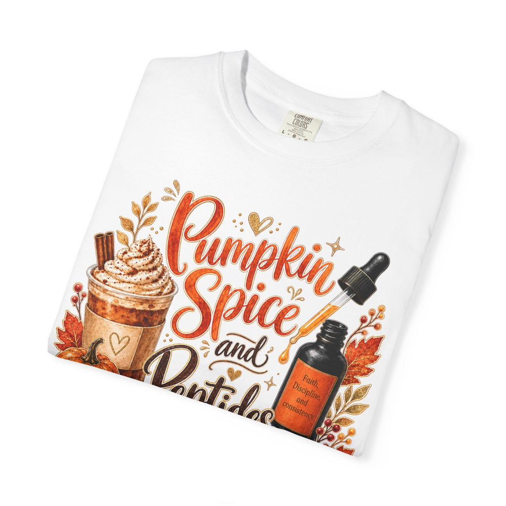 Pumpkin Spice and Peptides T-Shirt