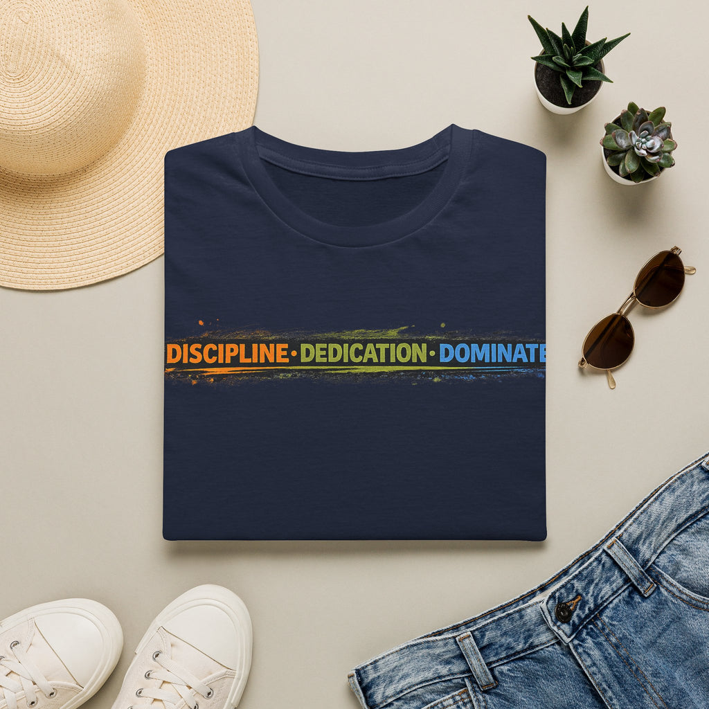 Men's Discipline • Dedication • Domination T-Shirt — Motivational Fitness Tee