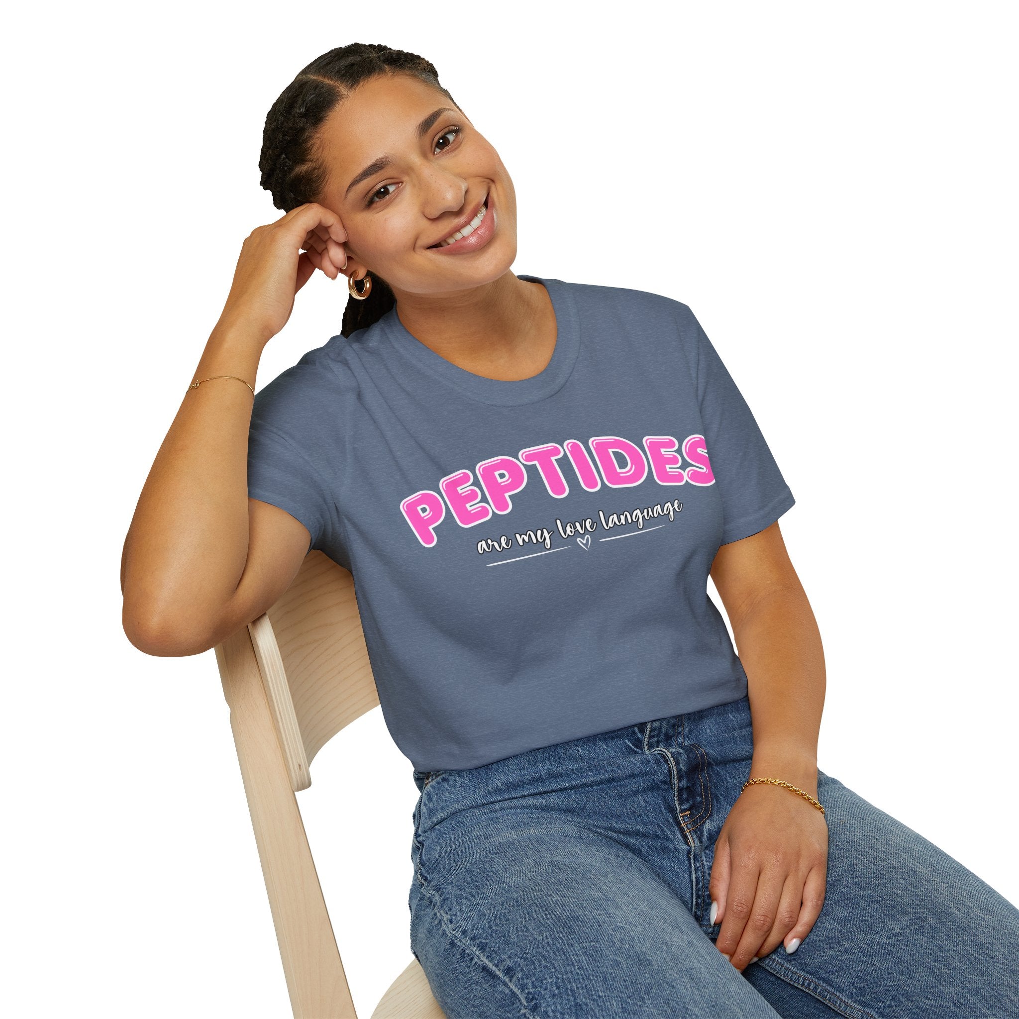 Peptides Are My Love Language T-Shirt Pink