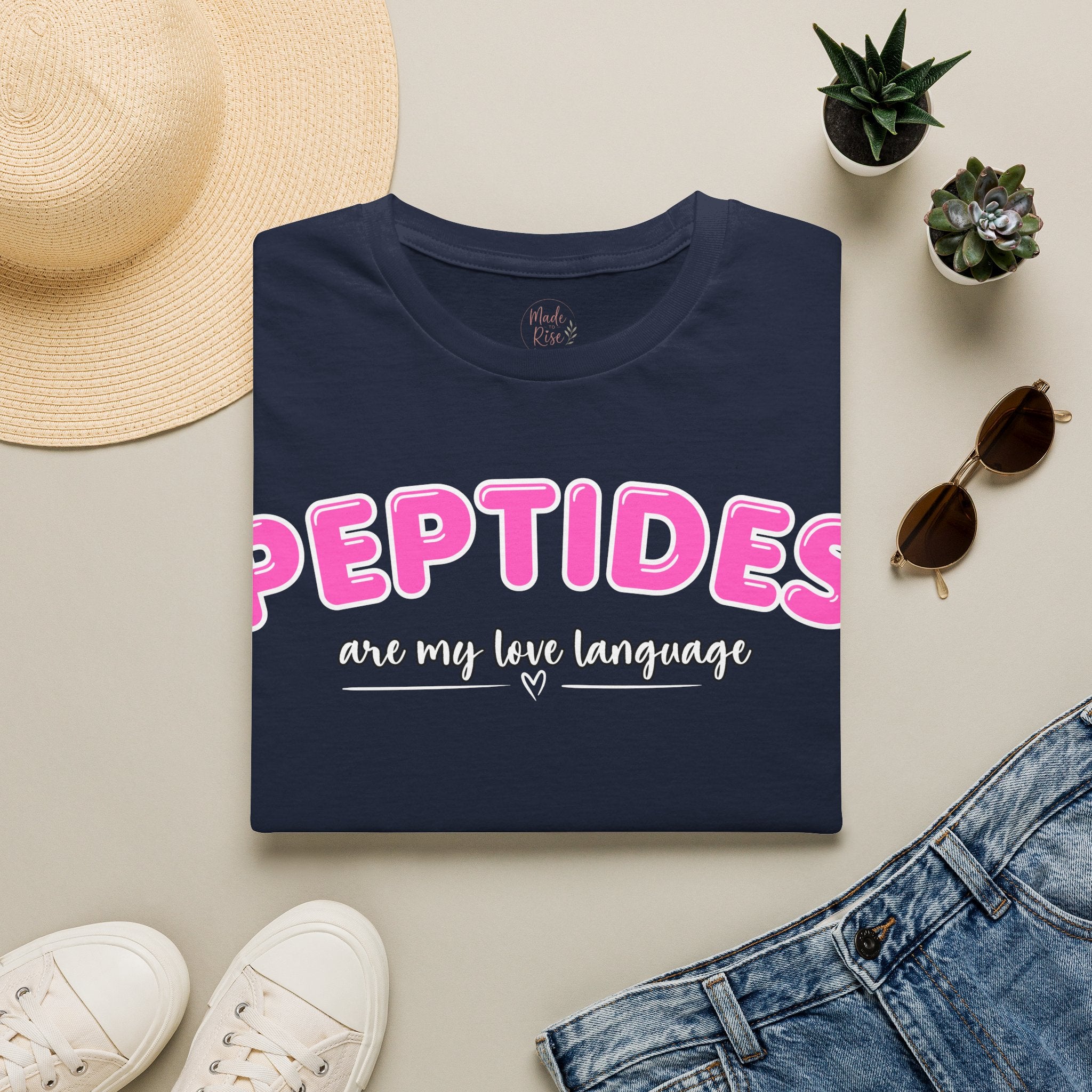 Peptides Are My Love Language T-Shirt Pink