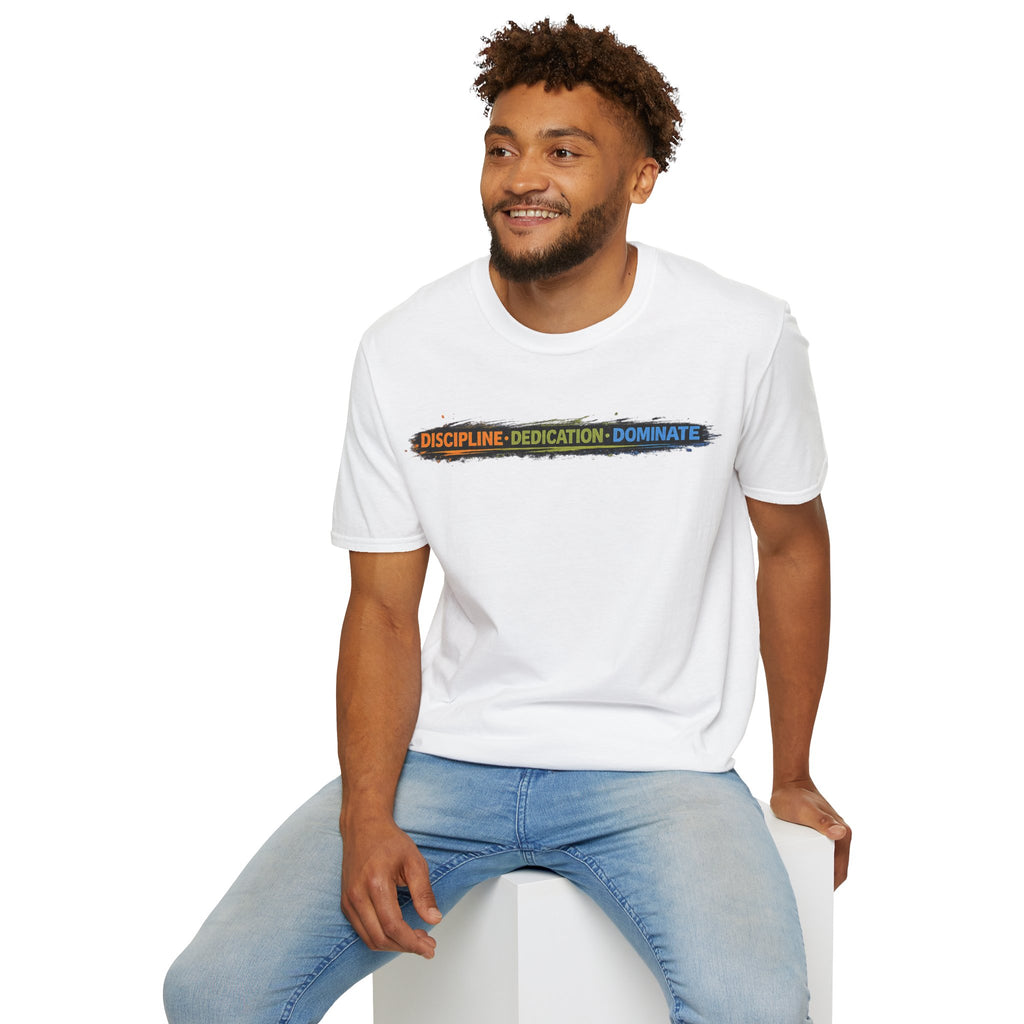 Men's Discipline • Dedication • Domination T-Shirt — Motivational Fitness Tee
