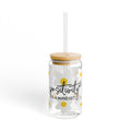 Positivity Is a Mindset 16oz Glass Sipper Cup