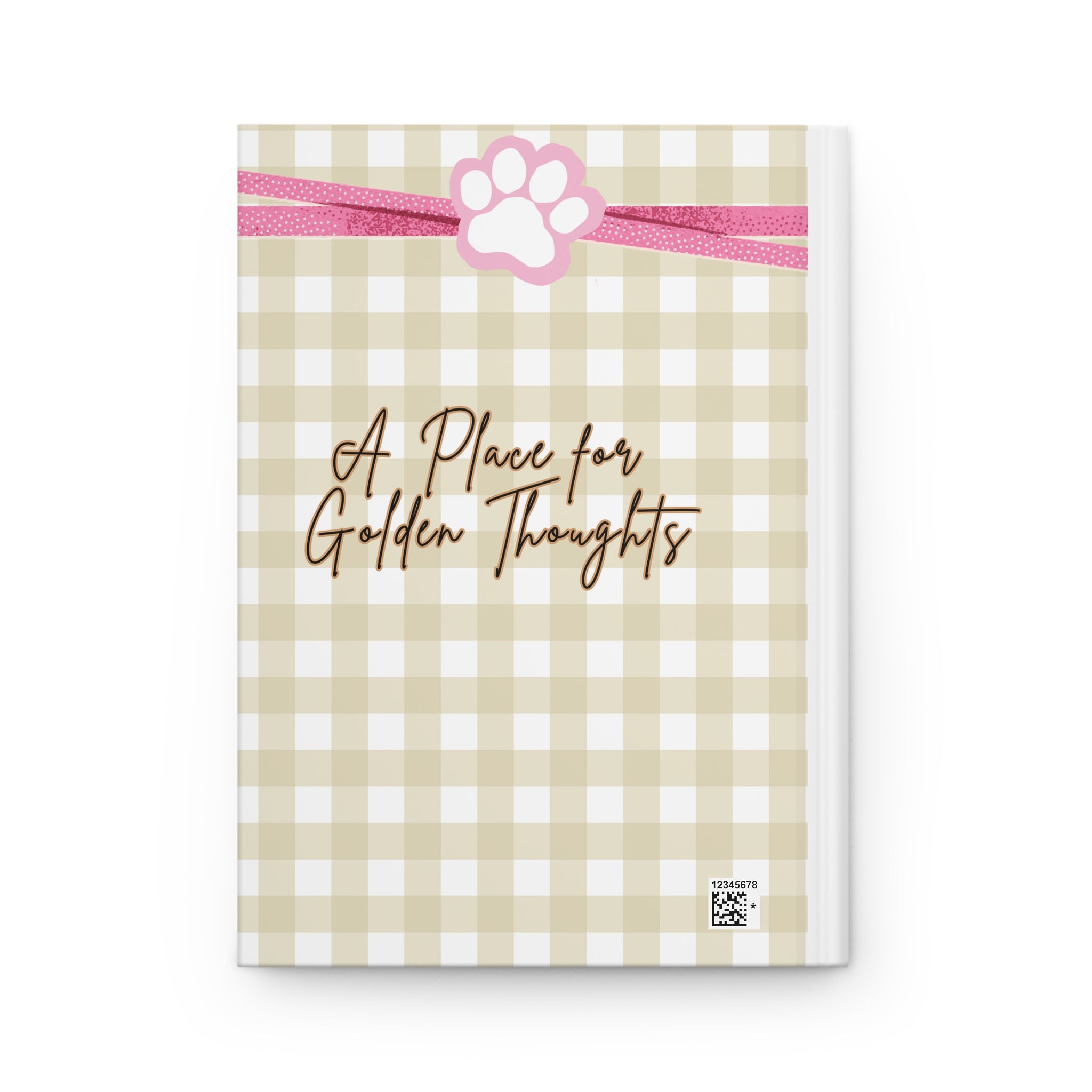 Stay Golden Gingham Personalized Journal, Cute Golden Retriever Notebook, Gratitude Prayer Journal, Dog Lover Gift for Women or Teen