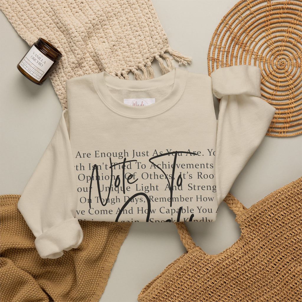 You Are Enough Crewneck Sweatshirt – Inspirational Self-Love Pullover